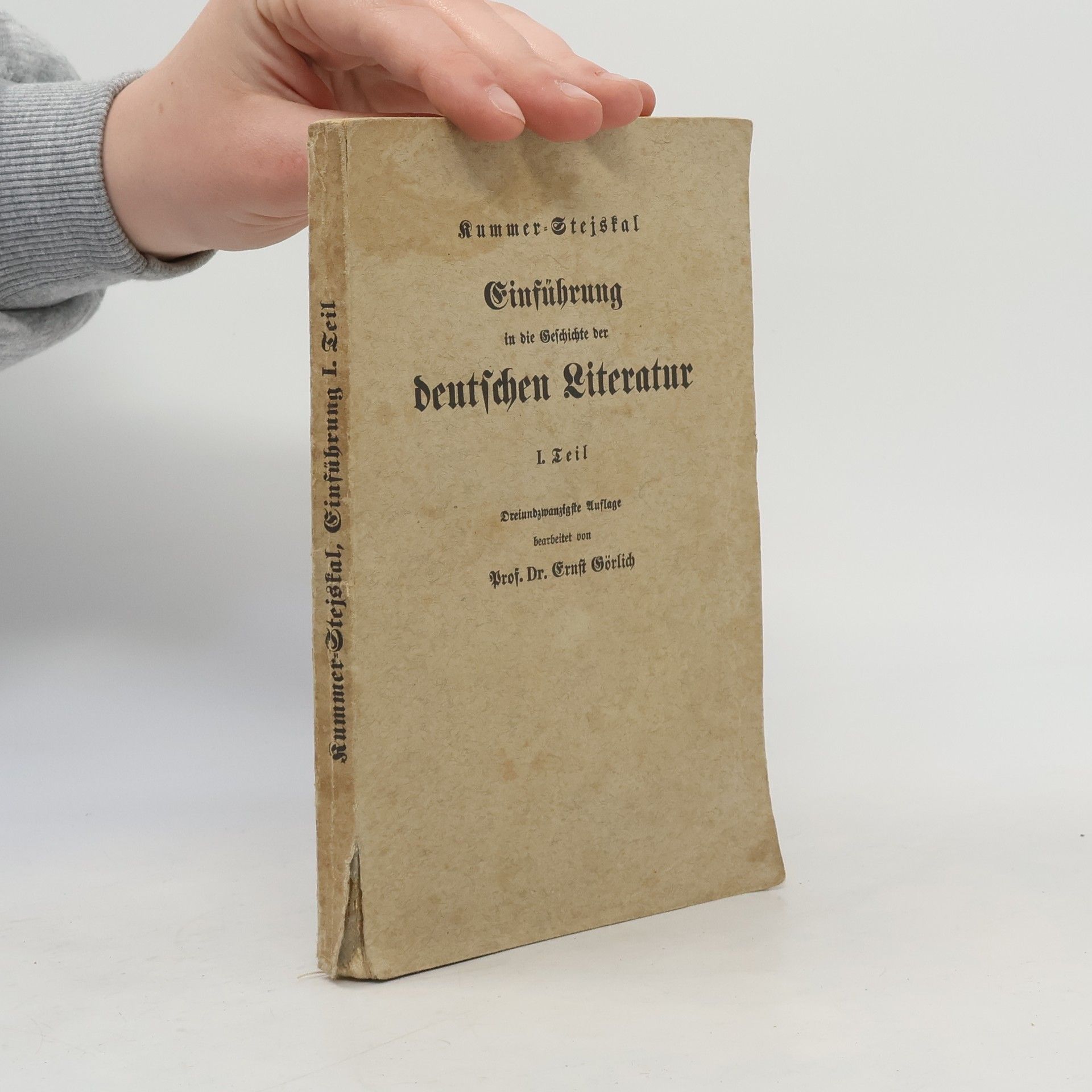Einführung in die Geschichte der deutschen Literatur. 1. Teil