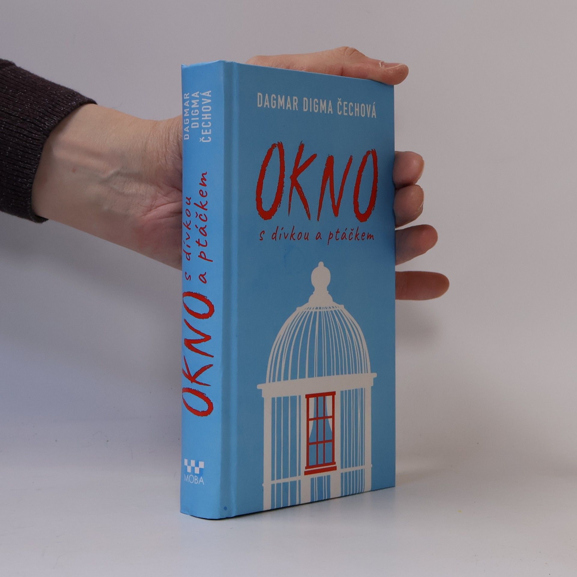 Dagmar Digma Čechová Okno s dívkou a ptáčkem