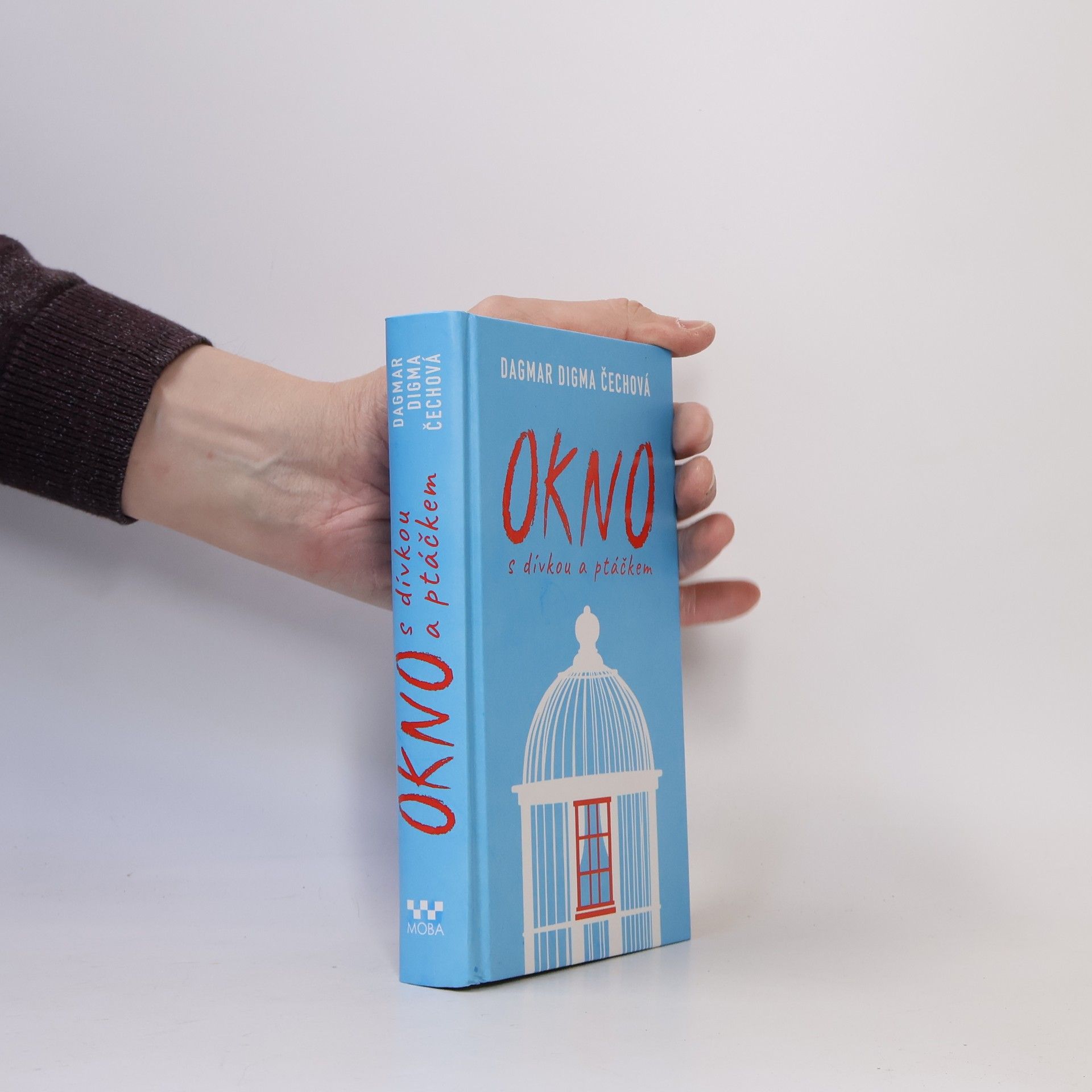 Dagmar Digma Čechová Okno s dívkou a ptáčkem