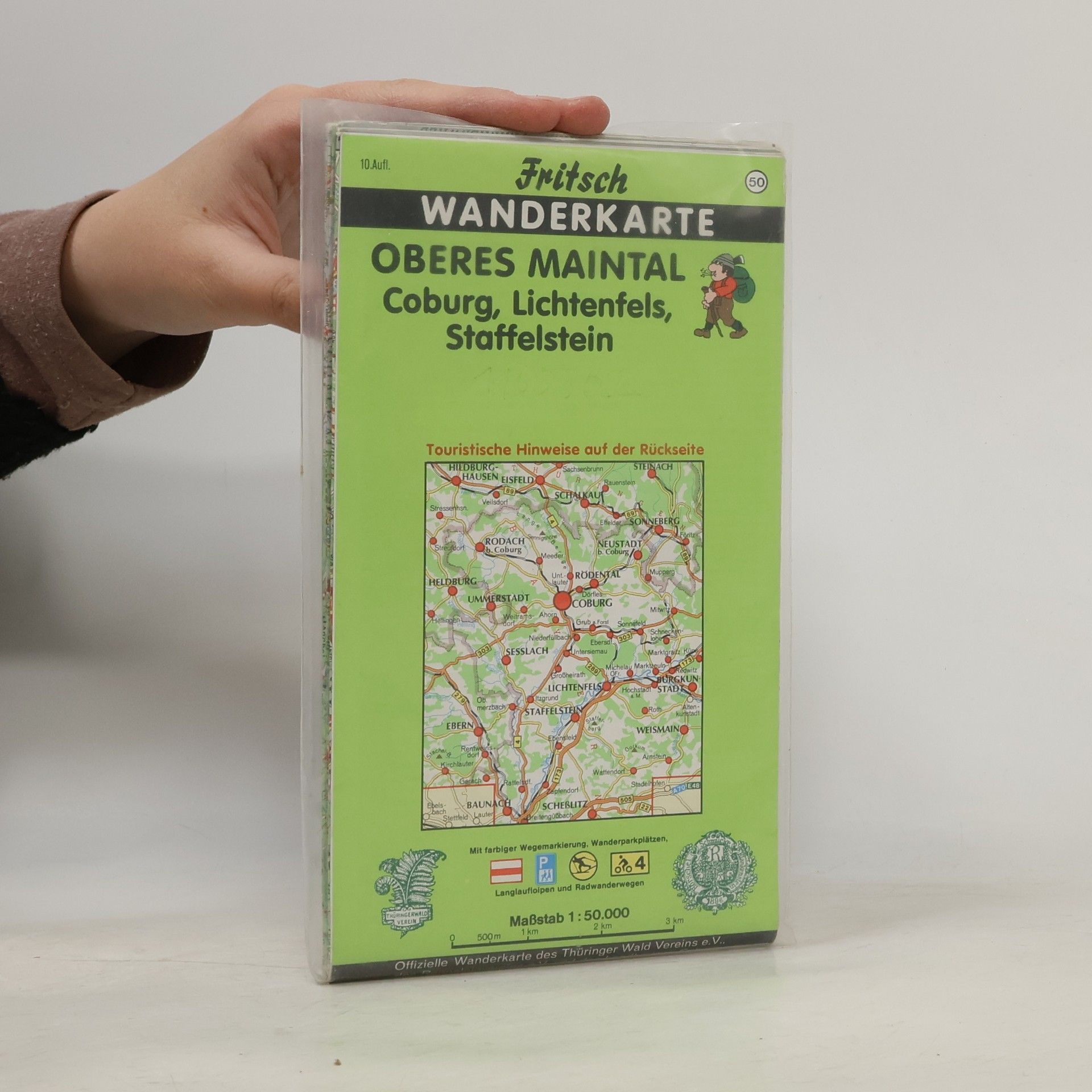 Thüringer Wald Vereins e.V. Fritsch Karte - Oberes Maintal, Coburger Land - 10. Auflage