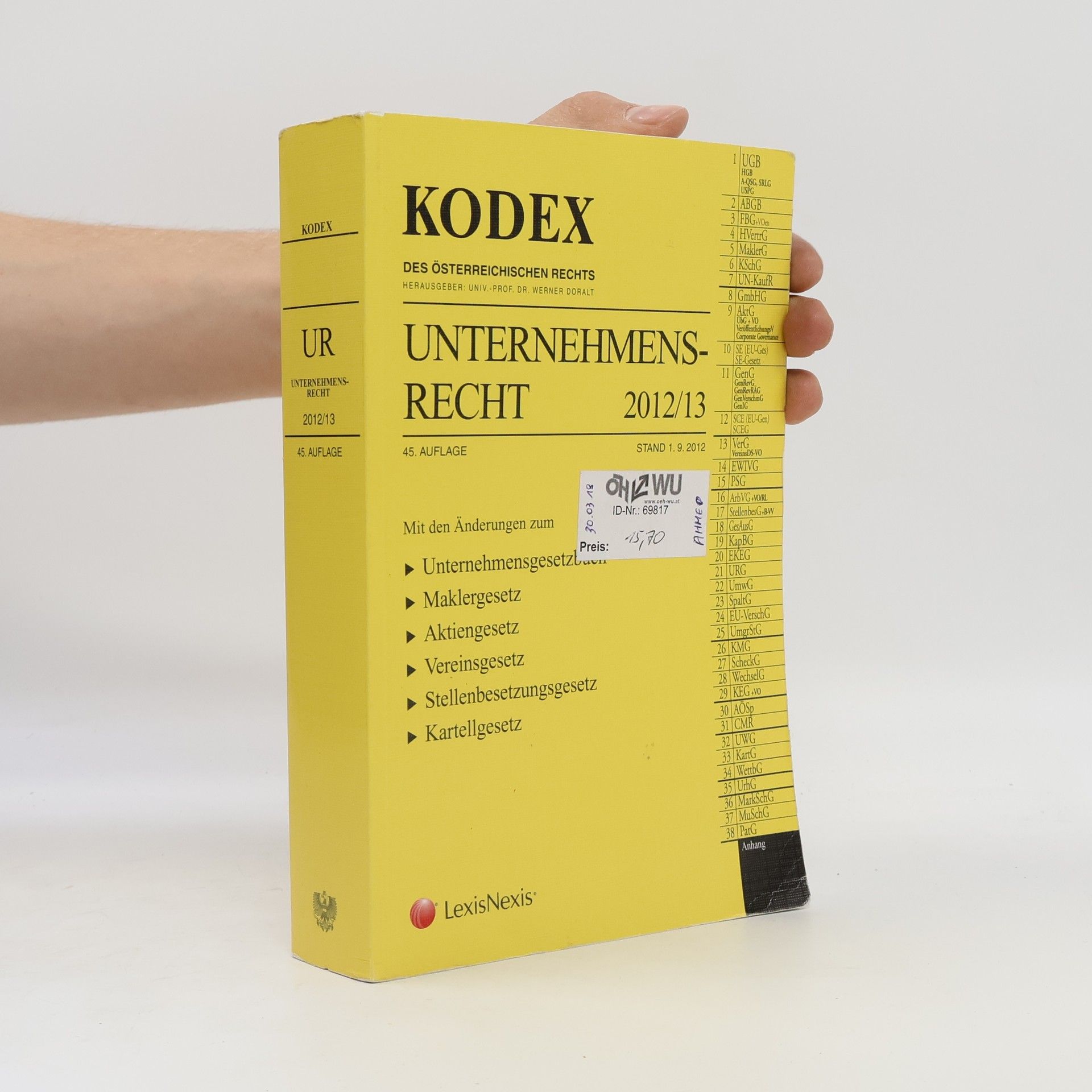 Kodex. Unternehmensrecht 2012/13