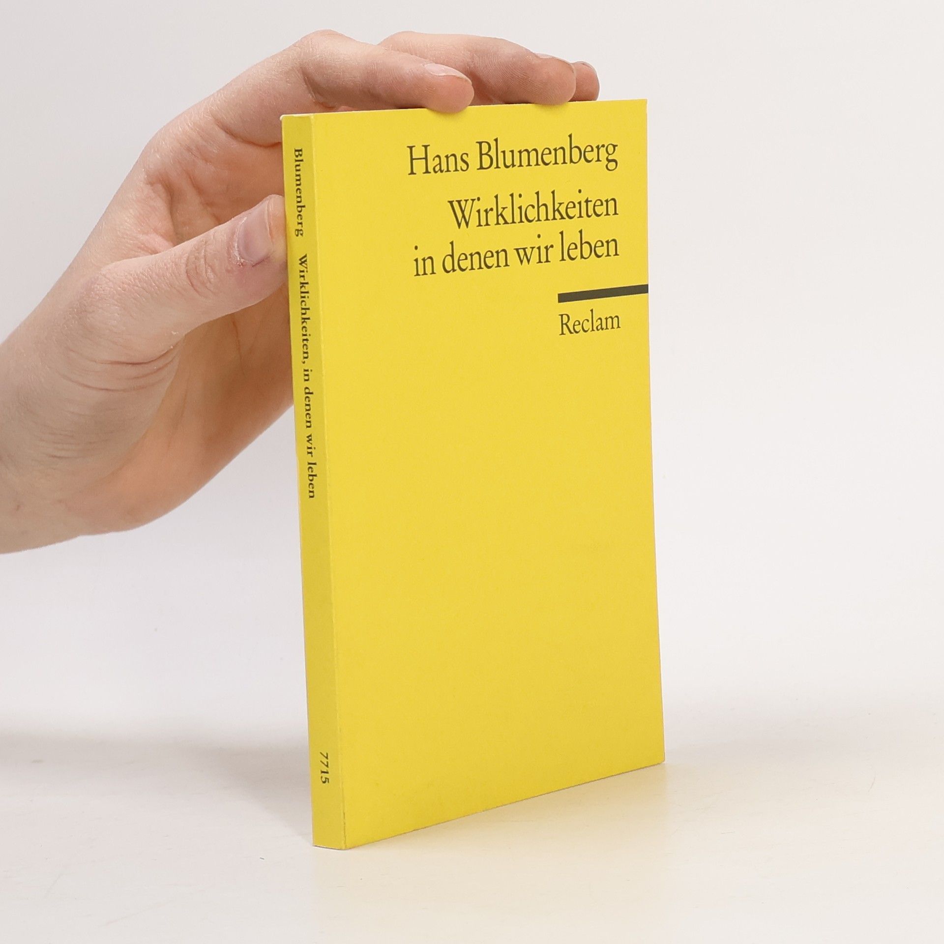 Hans Blumenberg Wirklichkeiten, in denen wir leben