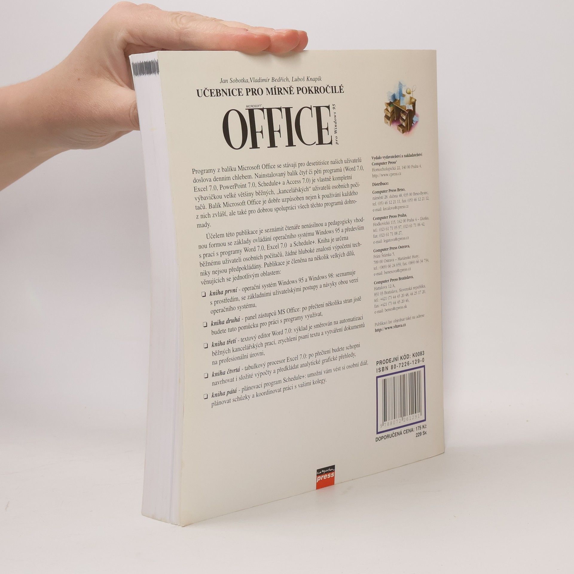 Jan Sobotka Microsoft Office pro Windows 95. Učebnice pro mírně pokročilé