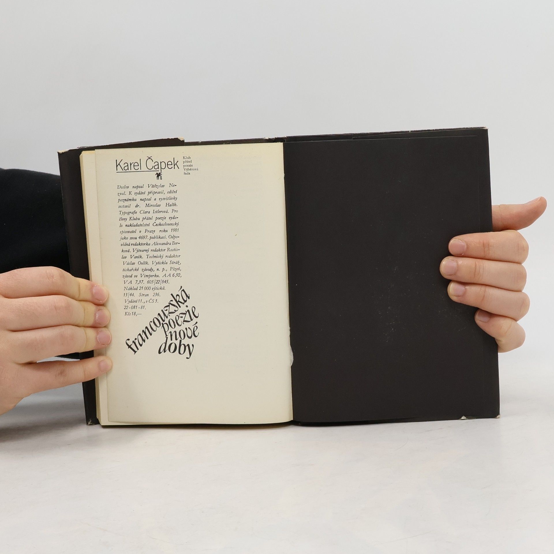 Karel Čapek Francouzská poezie nové doby