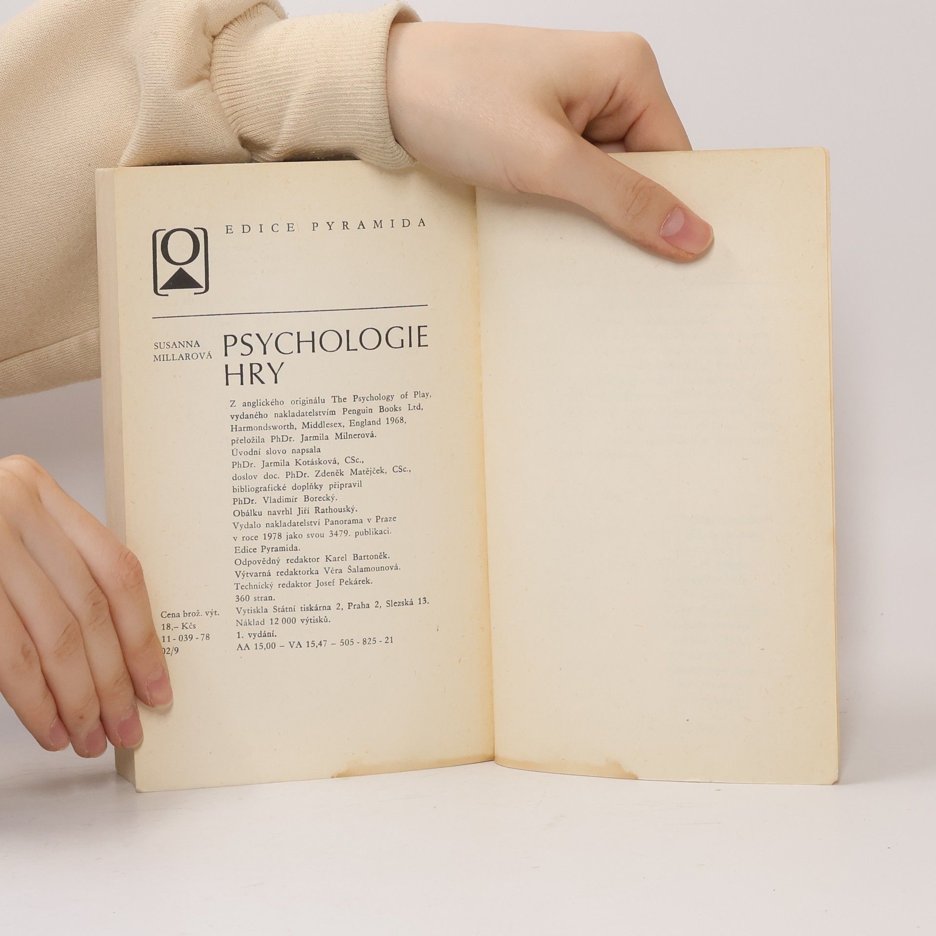 Susanna Millar Psychologie hry