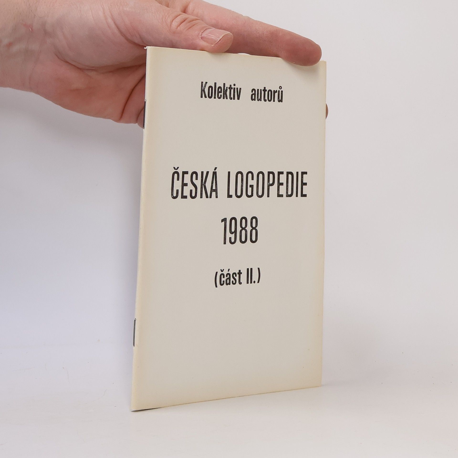 Various authors Česká logopedie 1988 (část II.)
