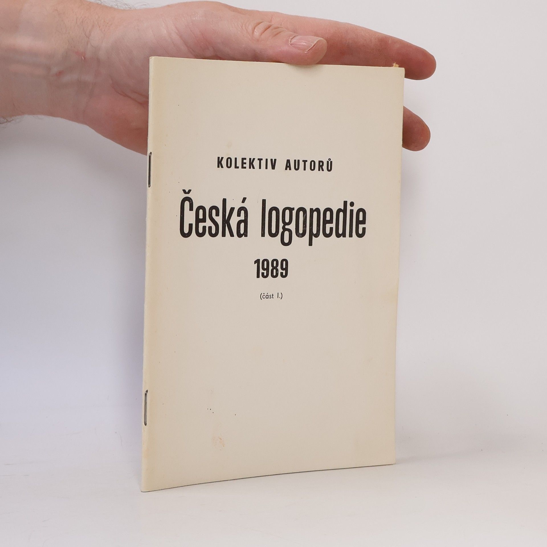 Various authors Česká logopedie 1989 (část I.)