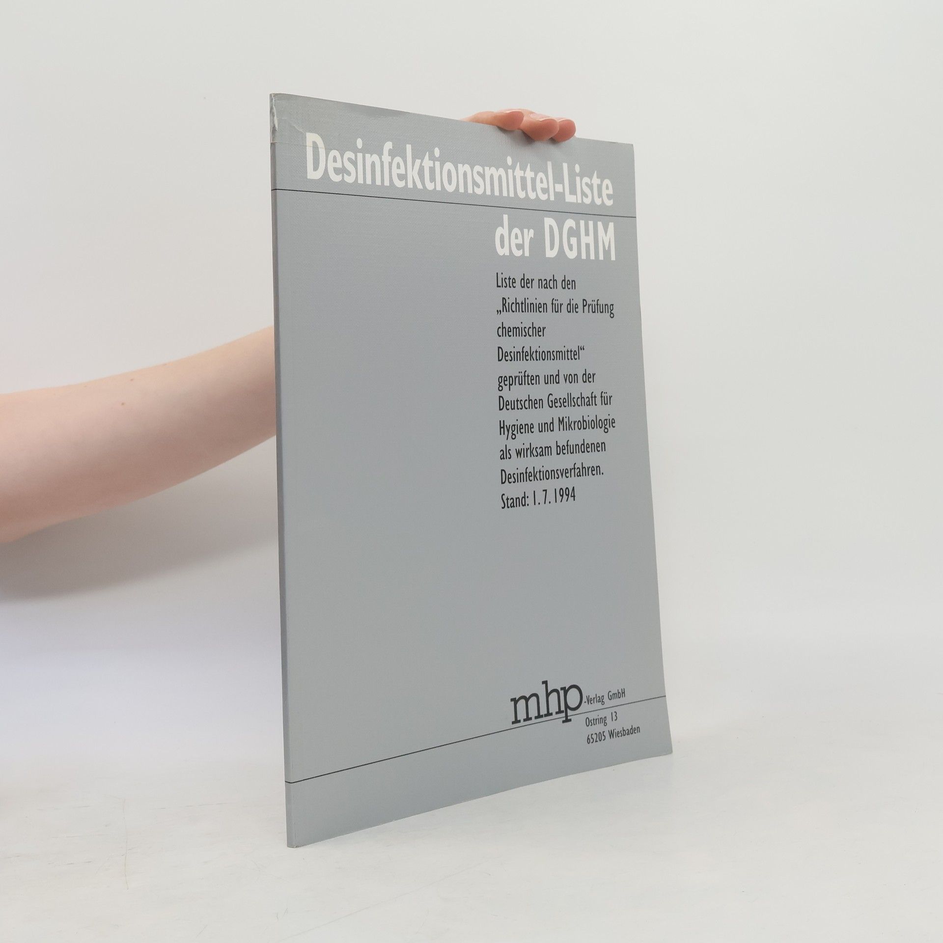 Desinfektionsmittel-Liste der DGHM