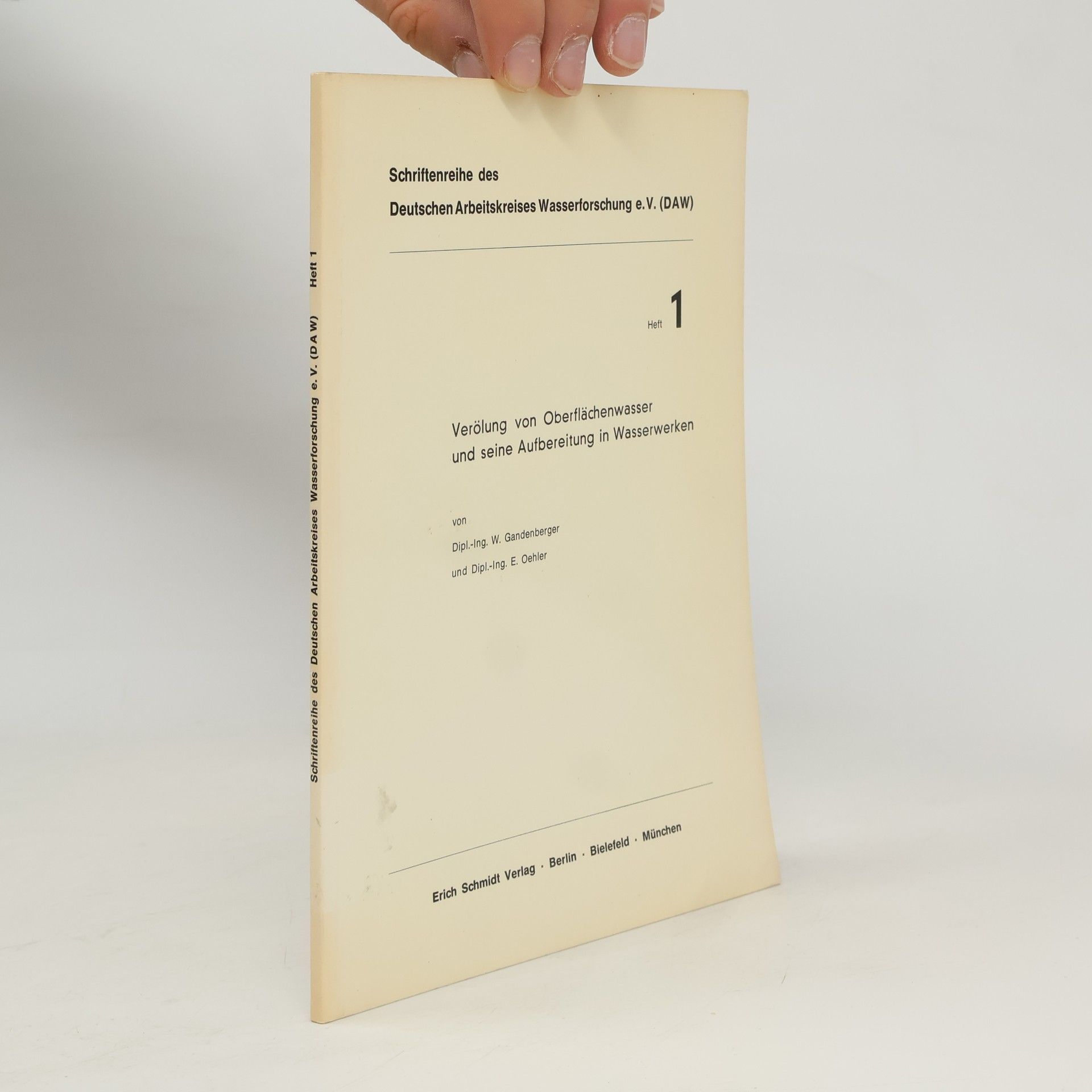 Schriftenreihe des Deutschen Arbeitskreises Wasserforschung e. V. (DAW) 1