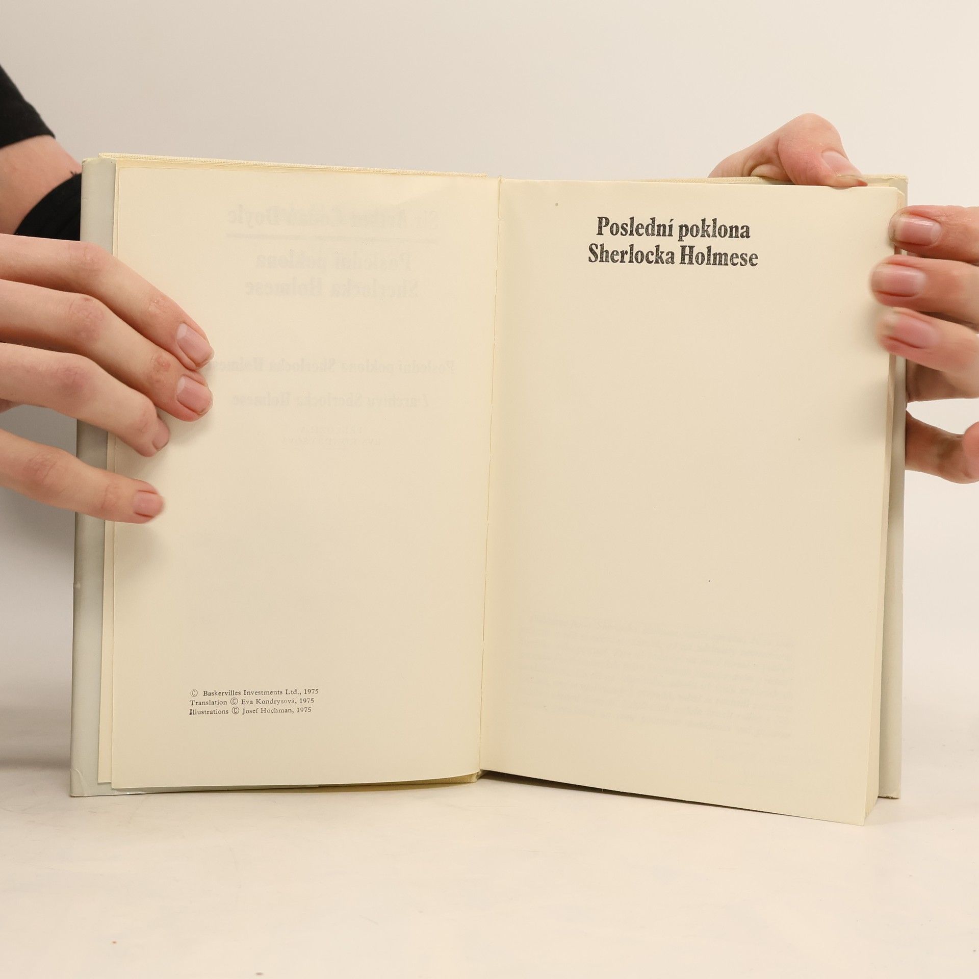 Arthur Conan Doyle Poslední poklona Sherlocka Holmese