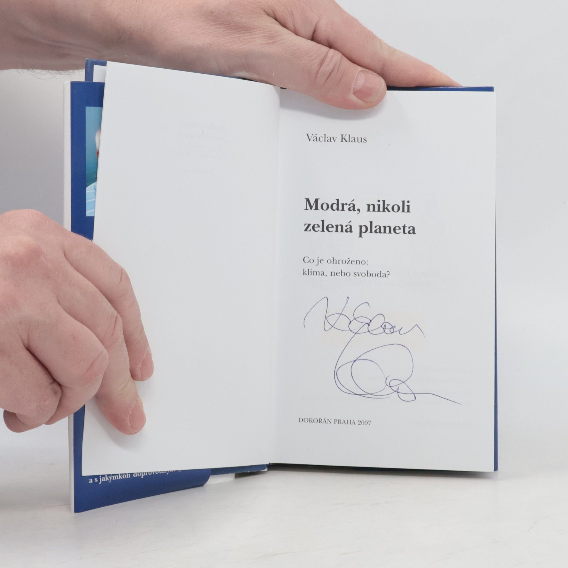 Václav Klaus Modrá, nikoli zelená planeta