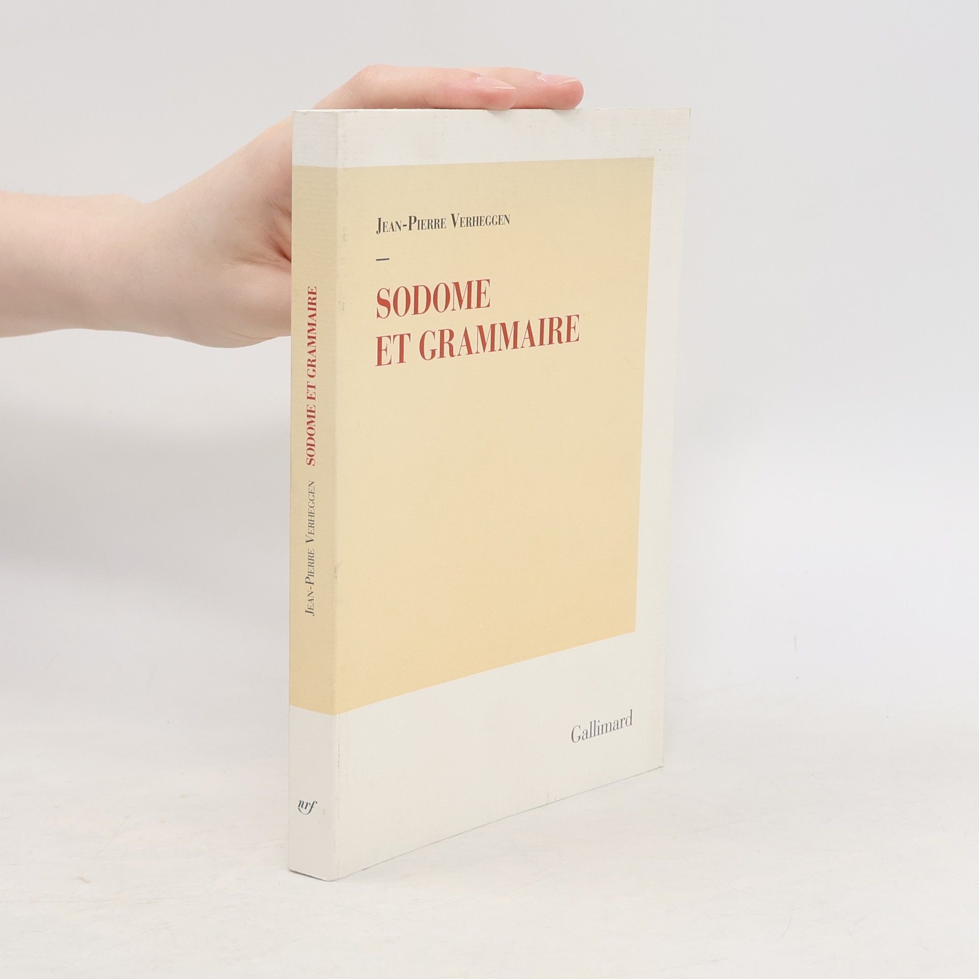 Jean-Pierre Verheggen Sodome et grammaire