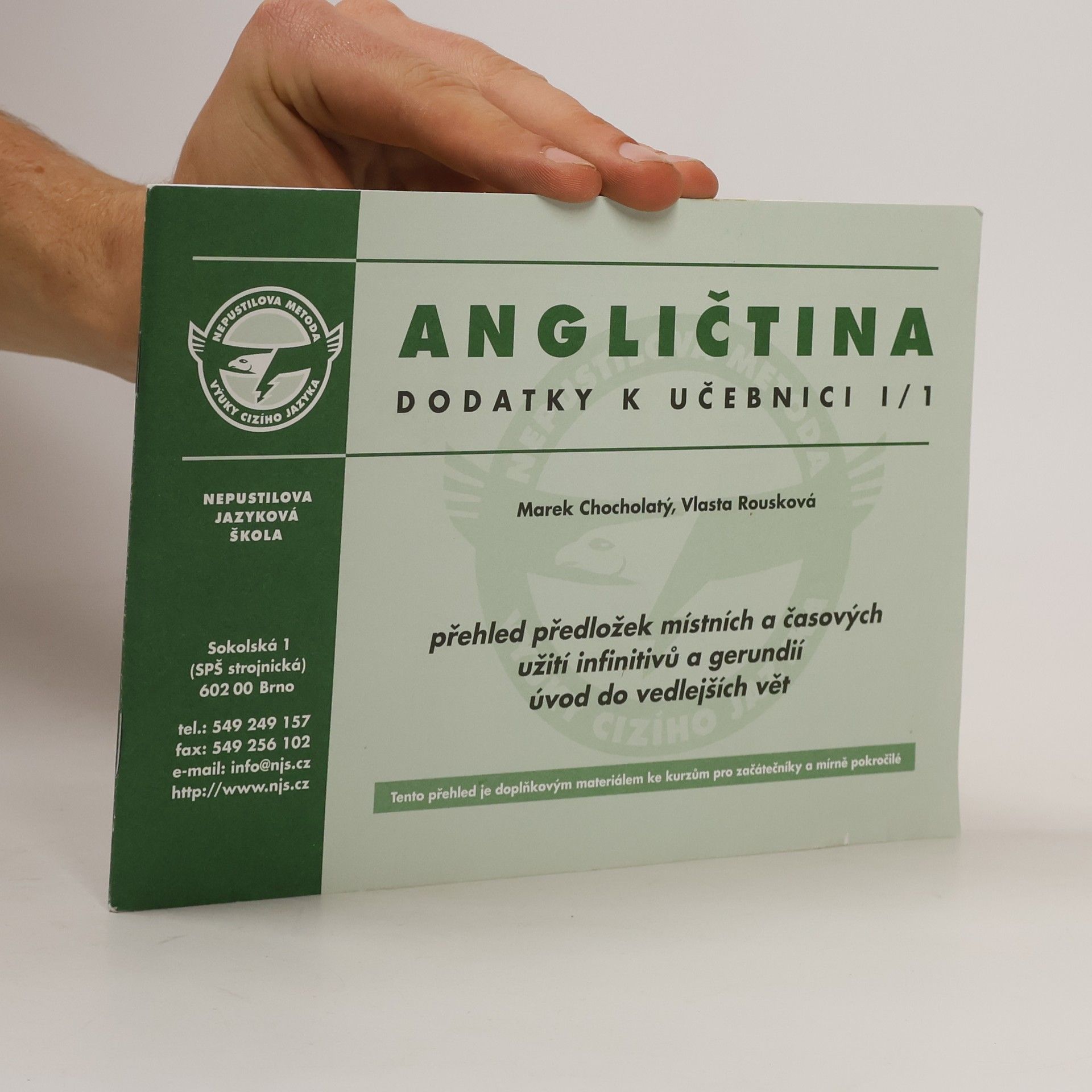 Vlasta Rousková Angličtina : dodatky k učebnici 1