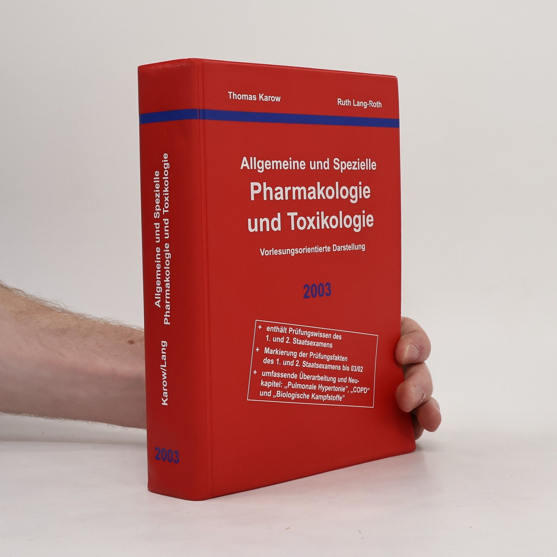 Thomas Karow Allgemeine und Spezielle Pharmakologie und Toxikologie