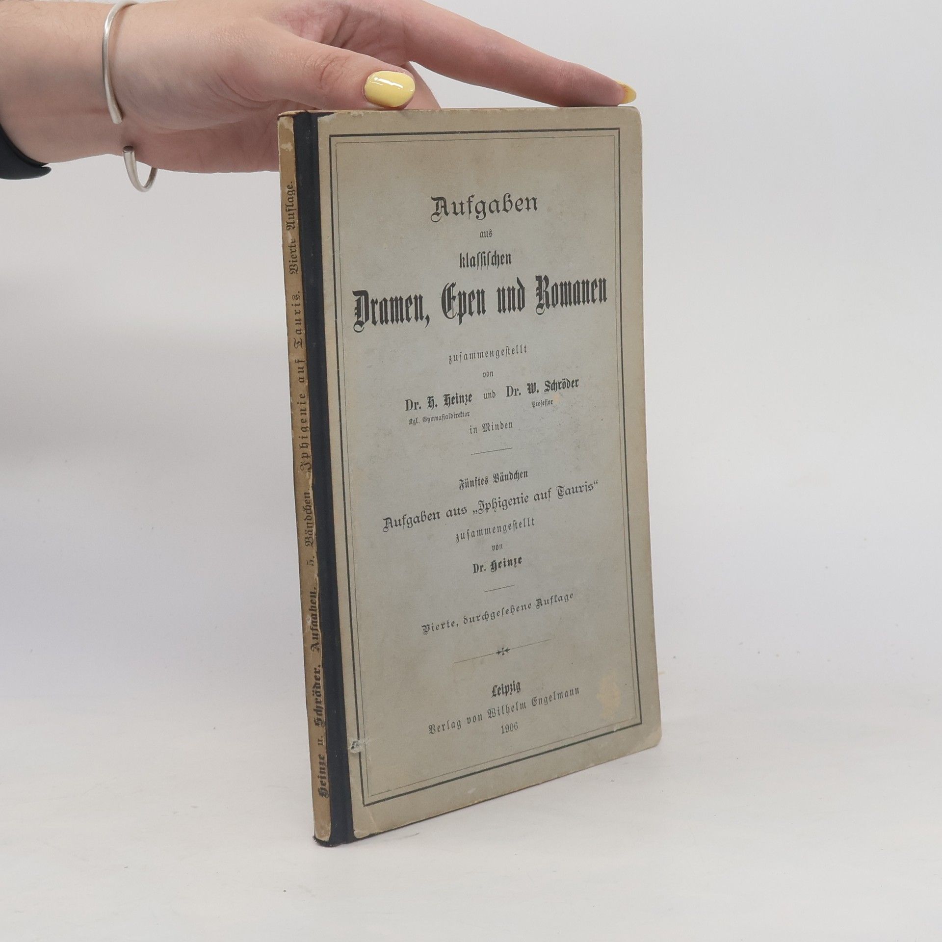 Hermann Heinzel Aufgaben aus klassischen Dramen, Epen und Romanen