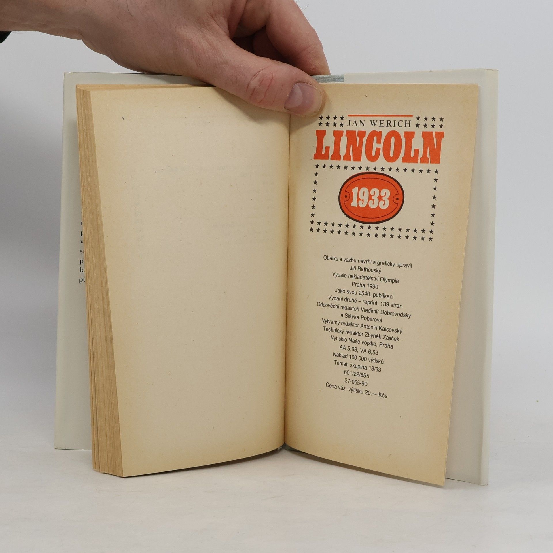 Jan Werich Lincoln 1933