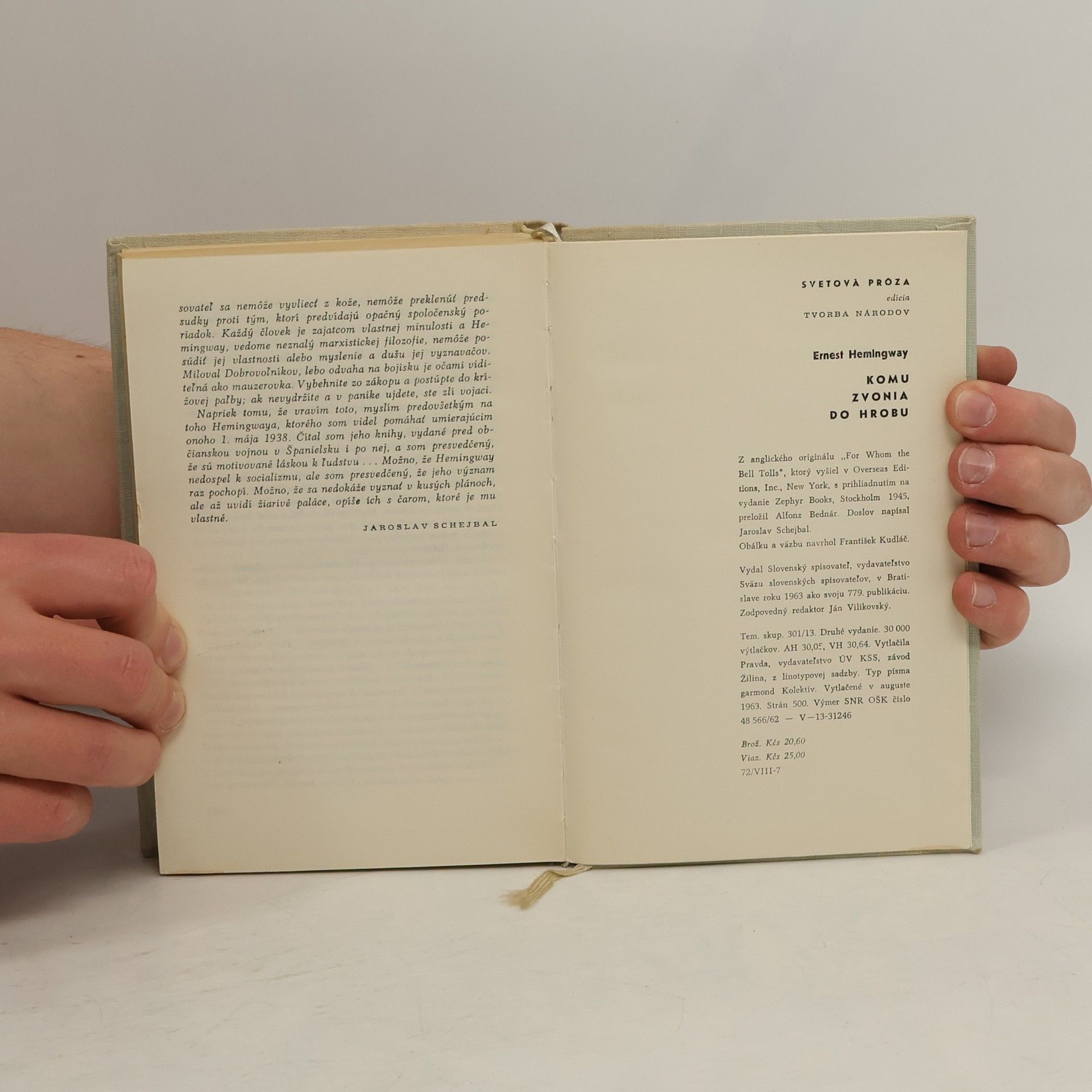 Ernest Hemingway Komu zvonia do hrobu
