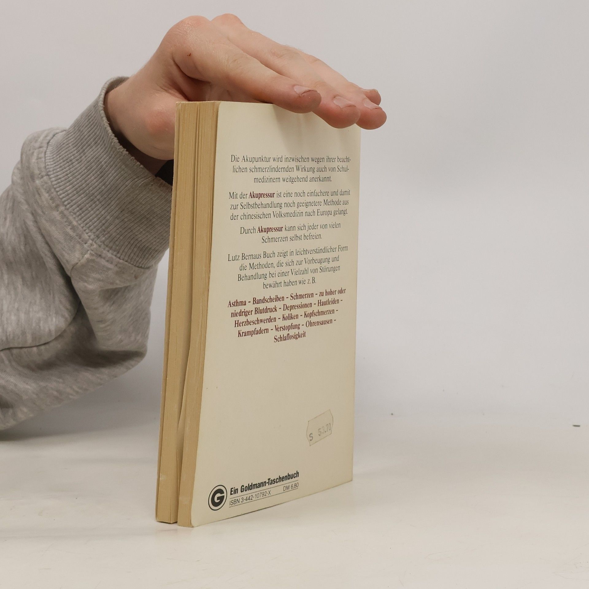 Lutz Bernau Schmerzfrei durch Fingerdruck