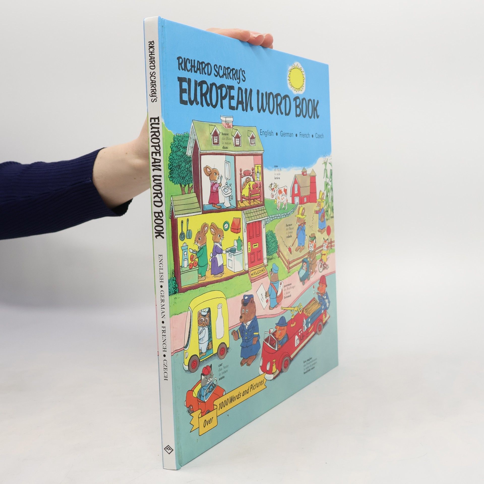 Richard Scarry European Word Book. English, German, French, Czech