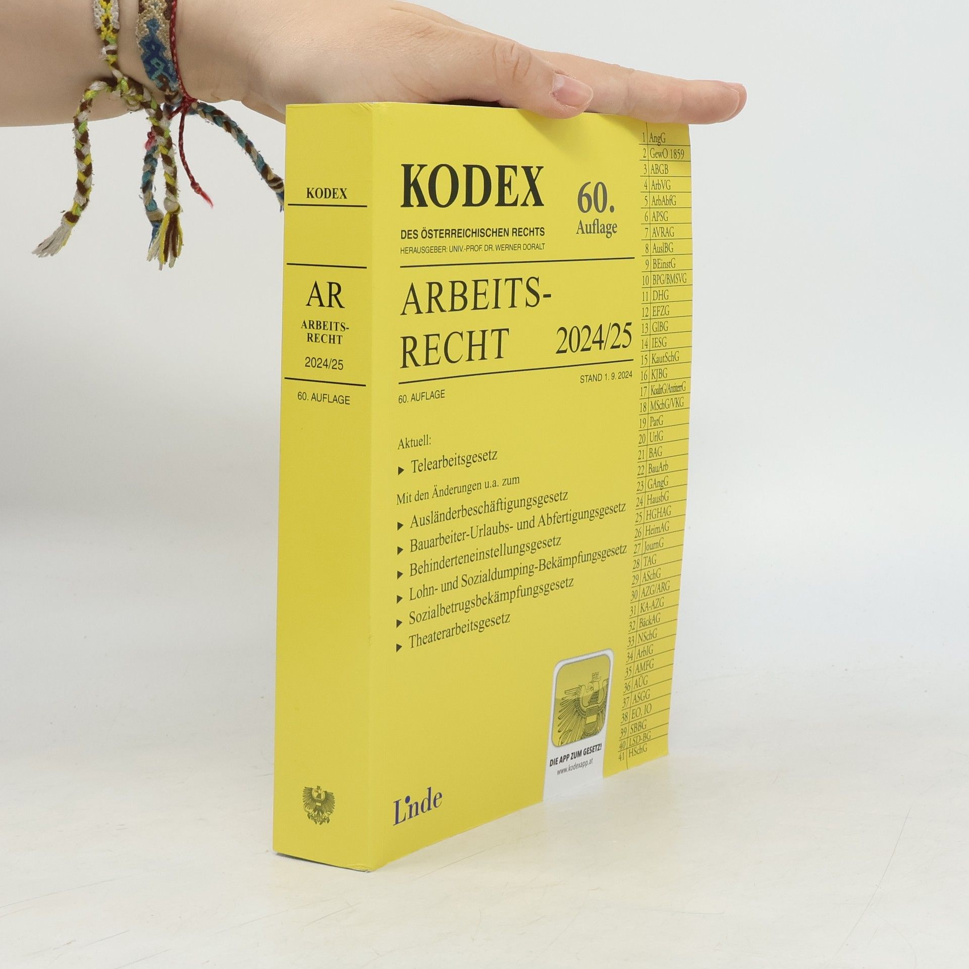 Kodex des Österreichischen Rechts - 60: Kodex Arbeitsrecht 2024/25 – 60. Auflage (Stand 1. 9. 2024)