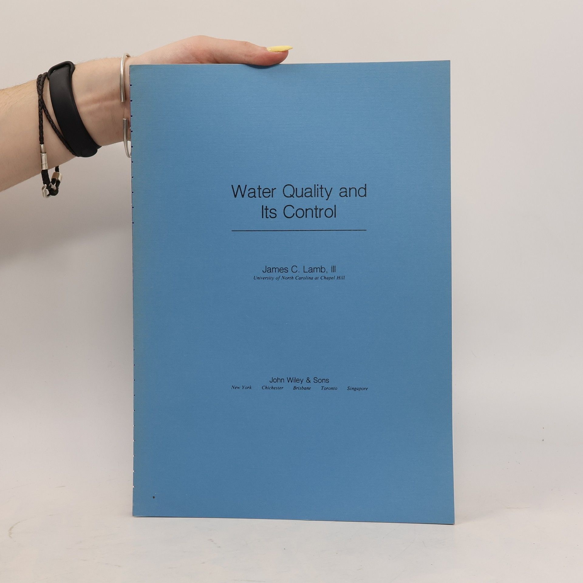 James C. Lamb Water Quality and Its Control