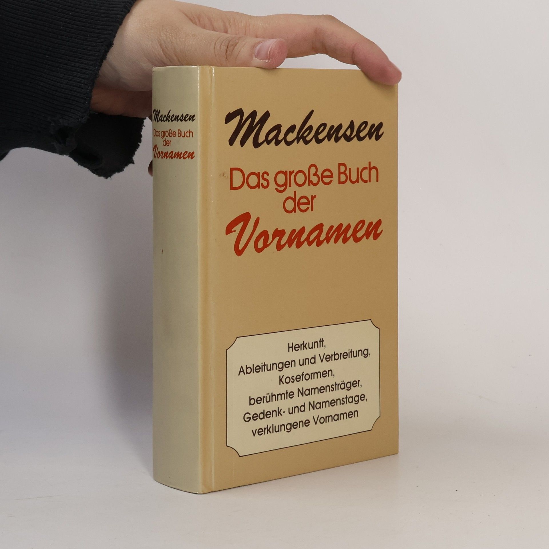 Lutz Mackensen Das große Buch der Vornamen