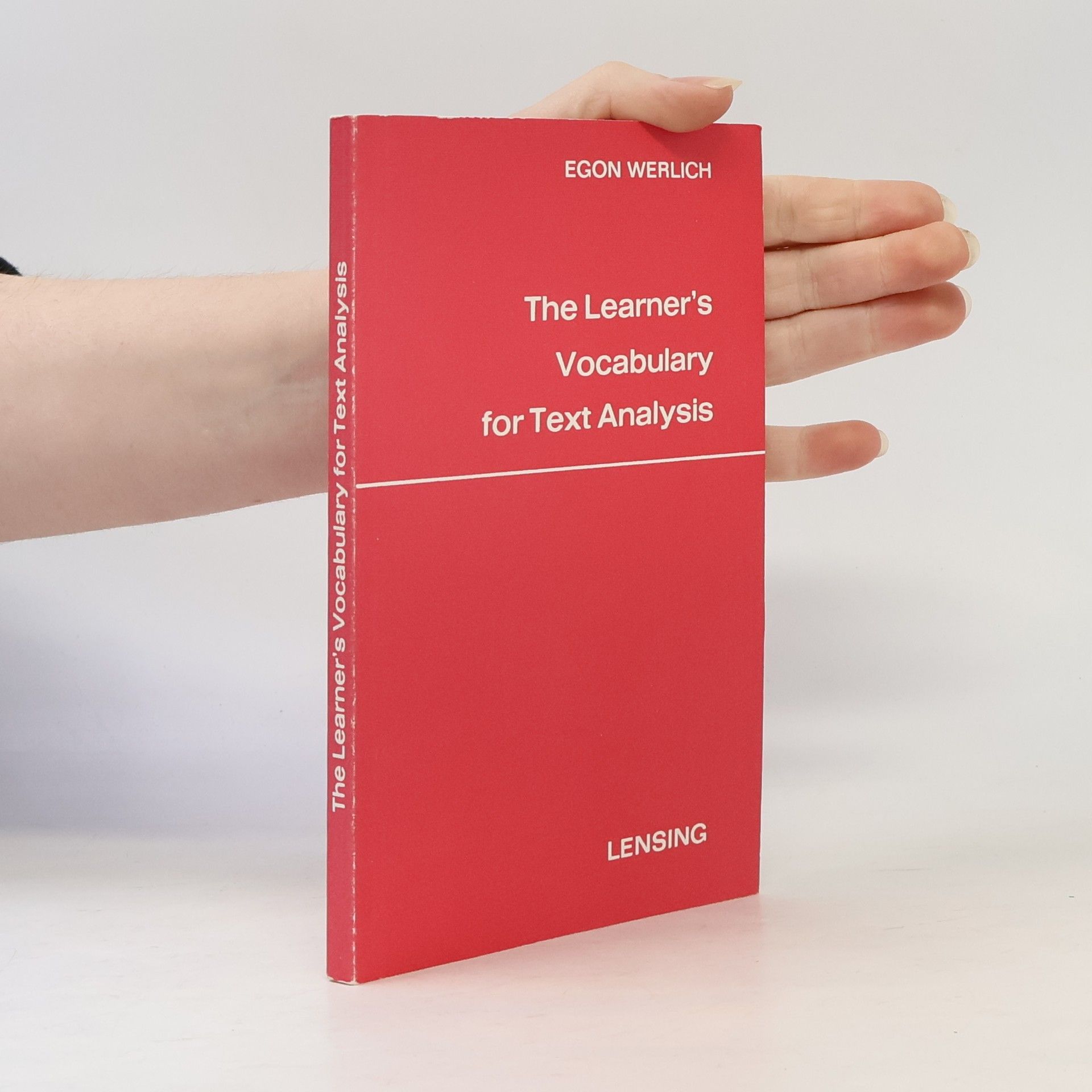 Egon Werlich The Learner's Vocabulary for Text Analysis