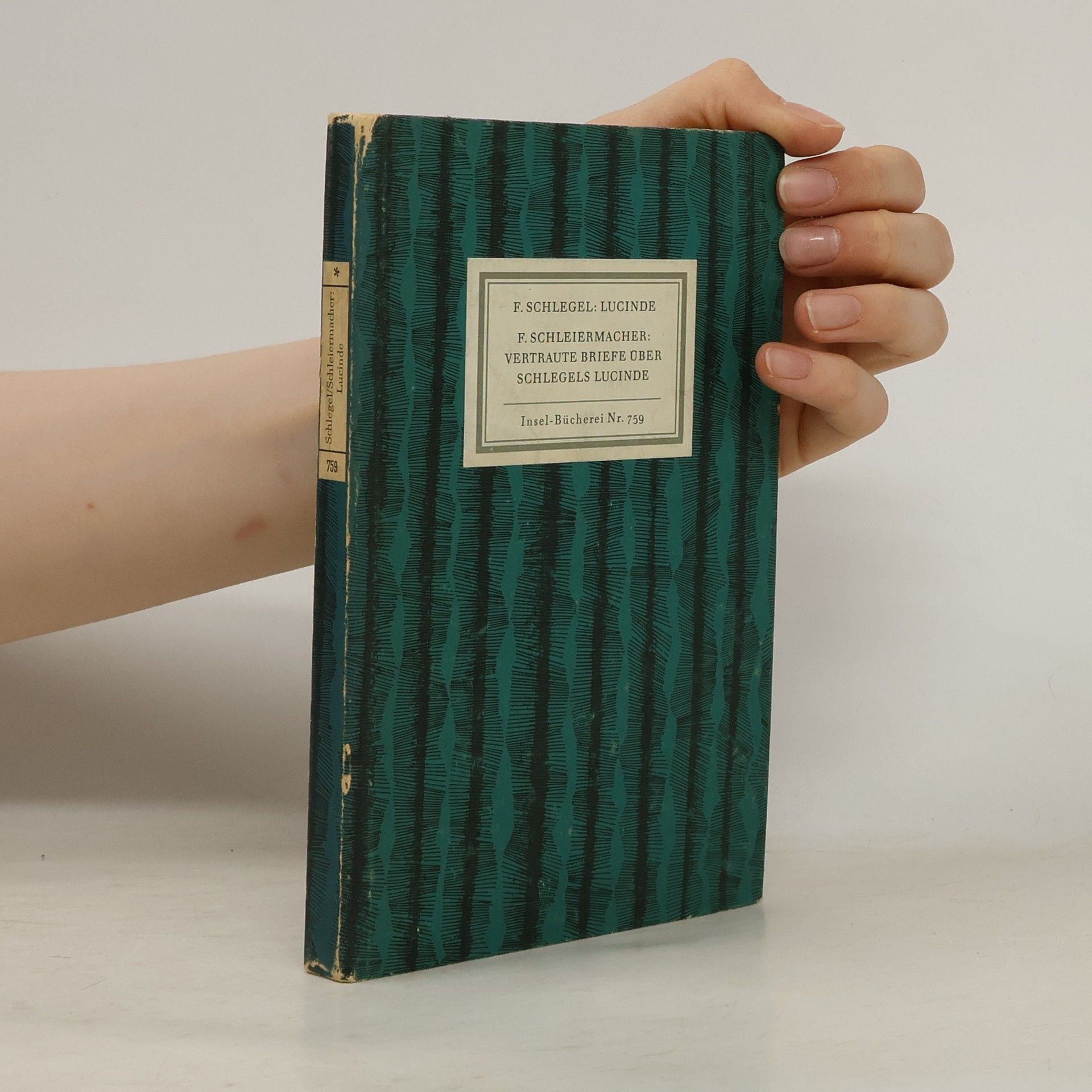 Friedrich Schlegel F. Schleiermacher: Vertraute Briefe über Schlegels Lucinde
