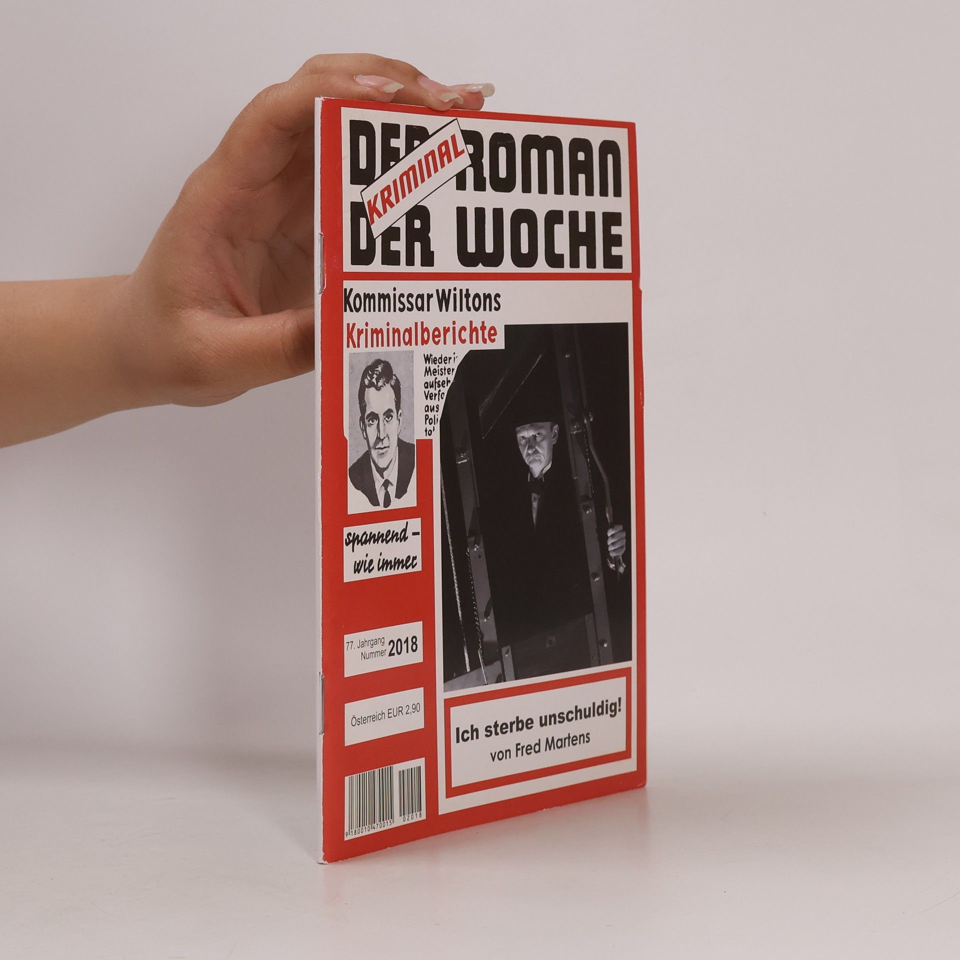 Fred Martens Der kriminal Roman der Woche 2018. Ich sterbe unschuldig!