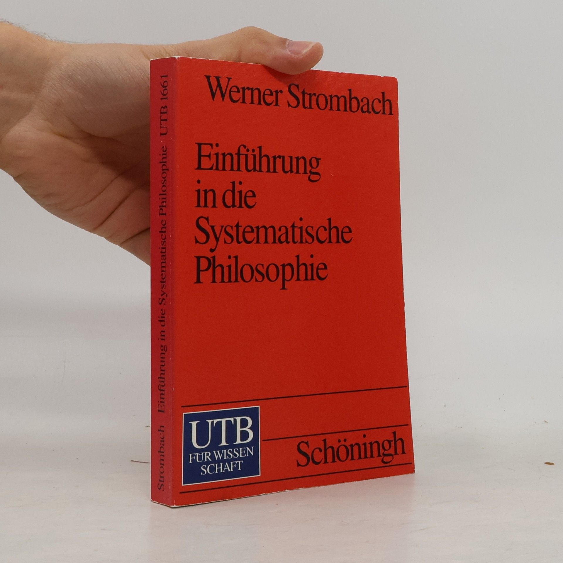 Werner Strombach Einführung in die systematische Philosophie