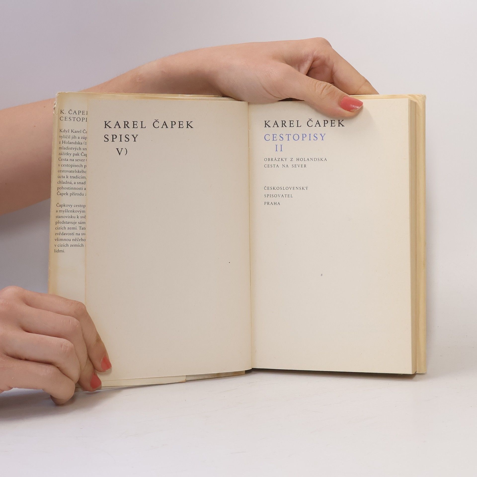Karel Čapek Spisy V. Cestopisy II