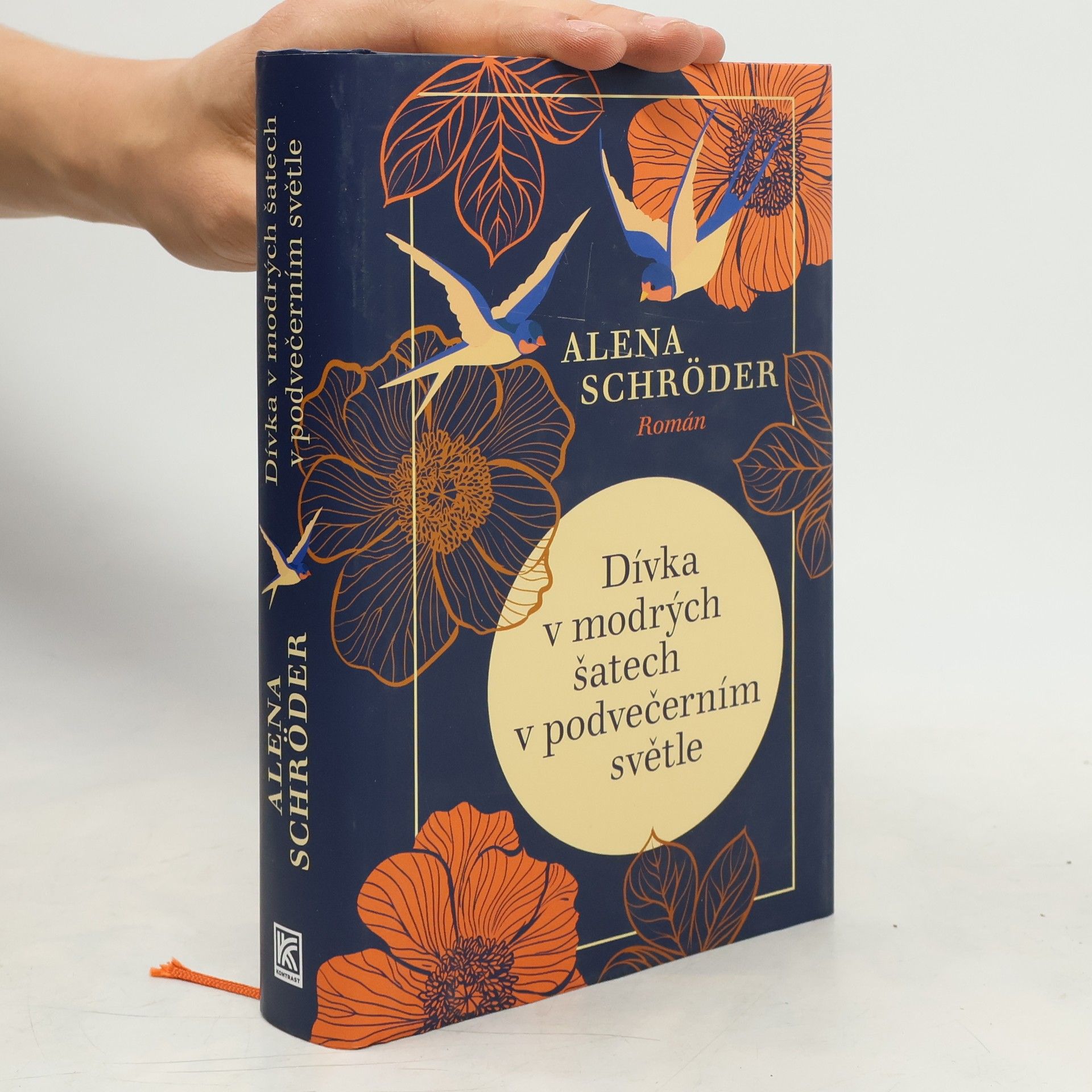 Alena Schröder Dívka v modrých šatech v podvečerním světle