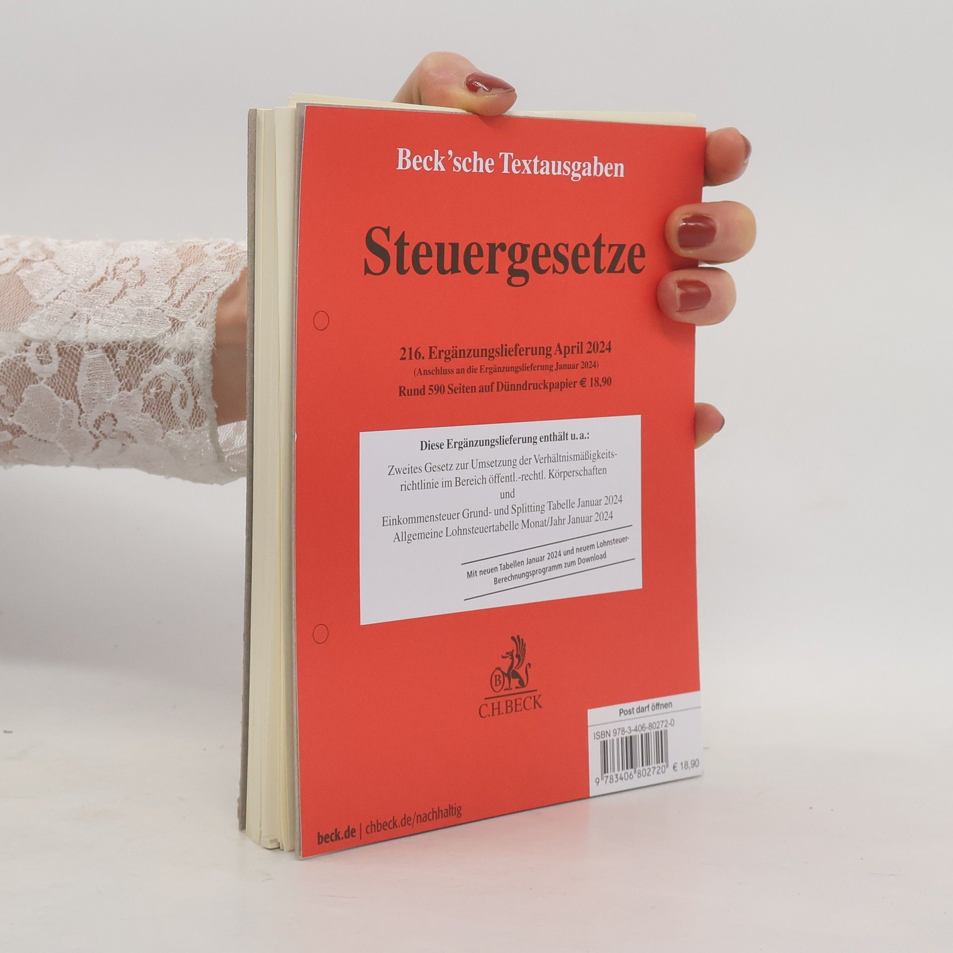 C. H. Beck Steuergesetze 216. Ergänzungslieferung