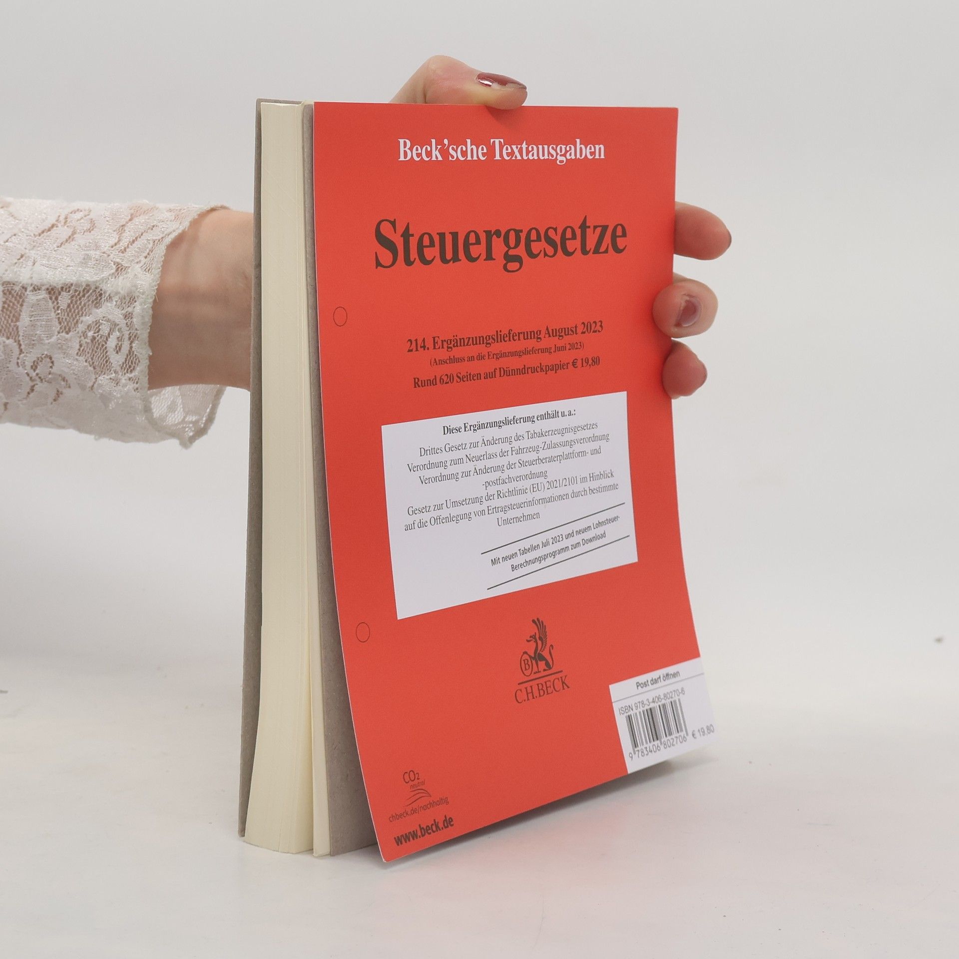 C. H. Beck Steuergesetze 214. Ergänzungslieferung