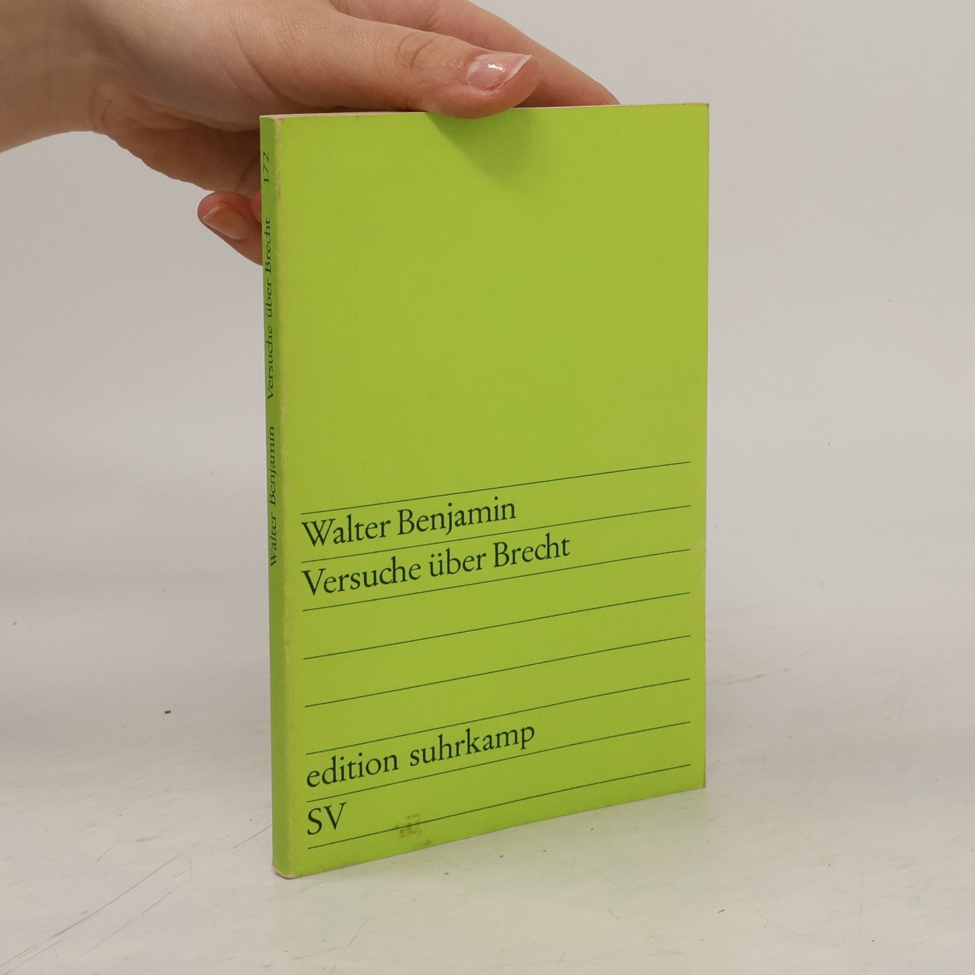 Walter Benjamin Versuche über Brecht