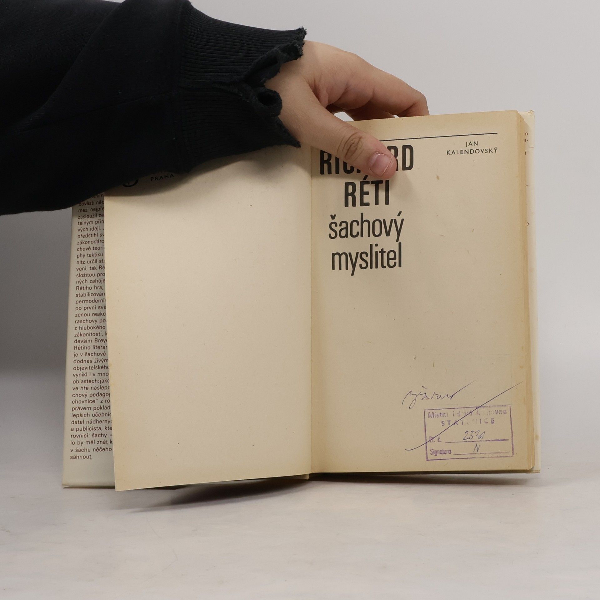 Jan Kalendovský Richard Réti. Šachový myslitel