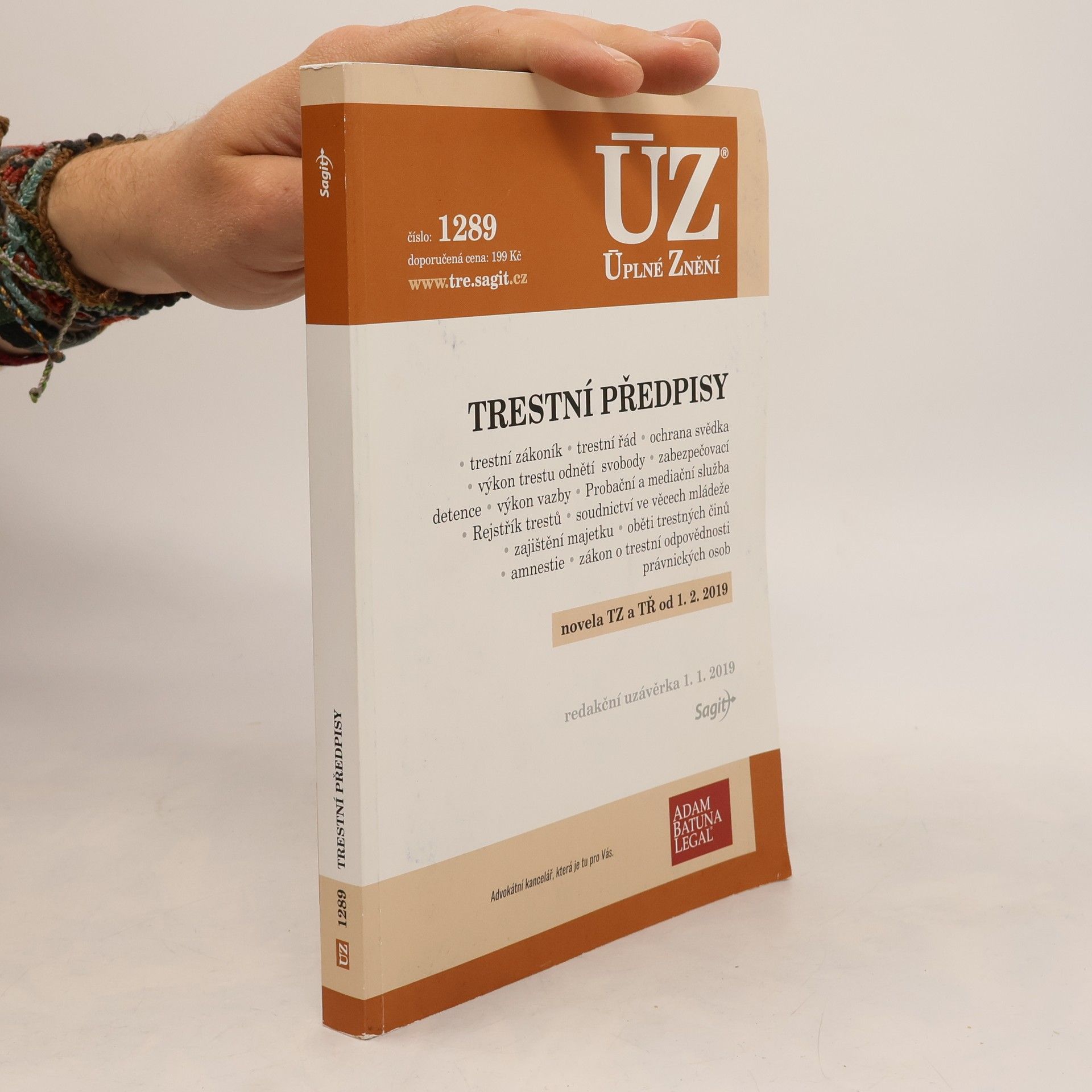 Various authors Trestní předpisy [ÚZ 2019 č. 1289]