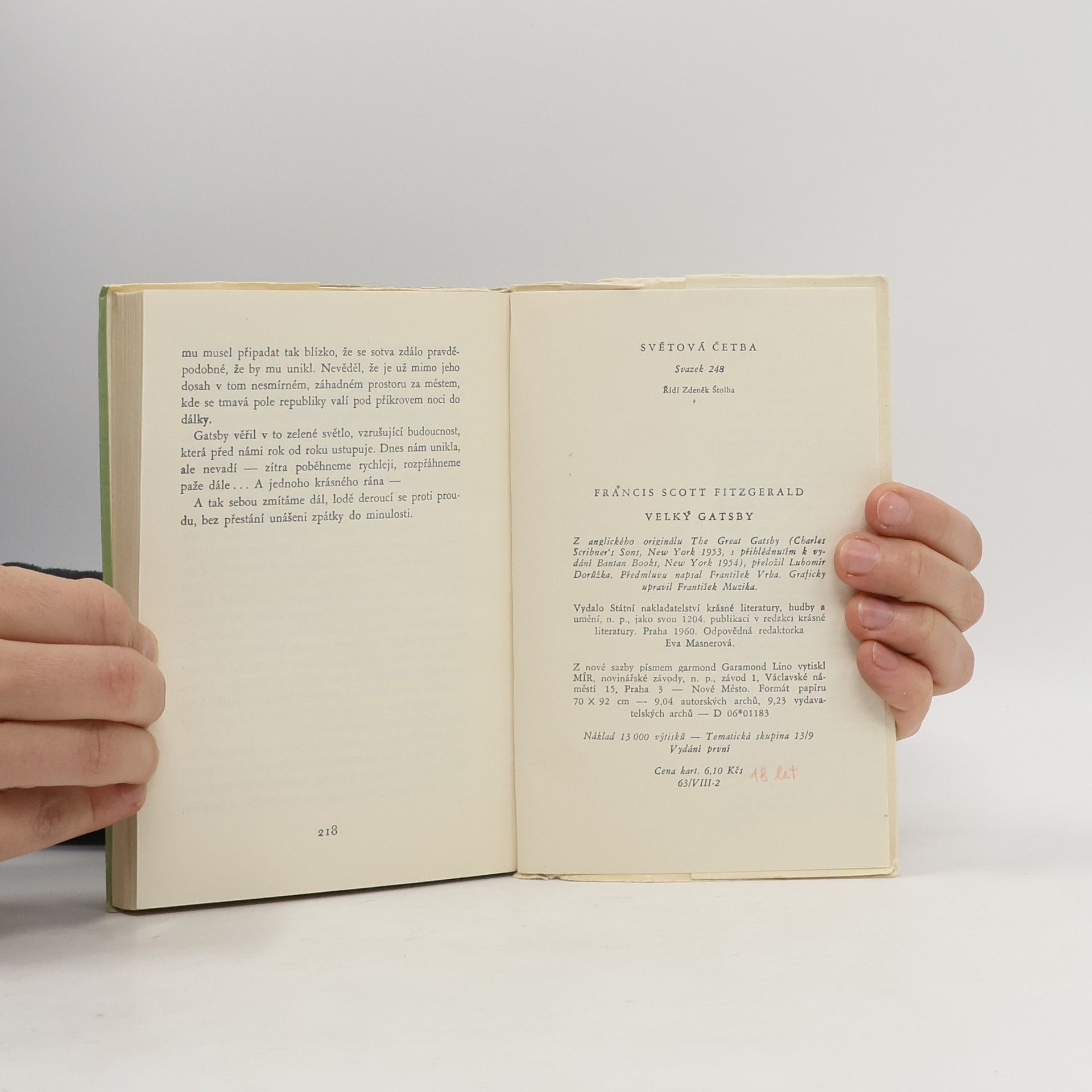 F. Scott Fitzgerald Velký Gatsby