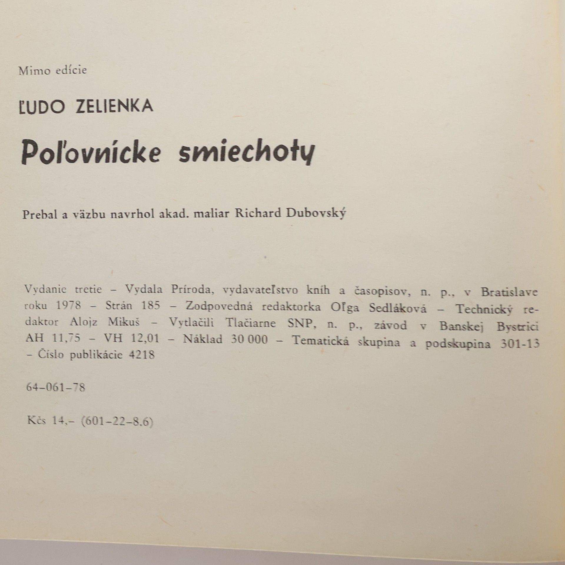 Ľudo Zelienka Poľovnícke smiechoty