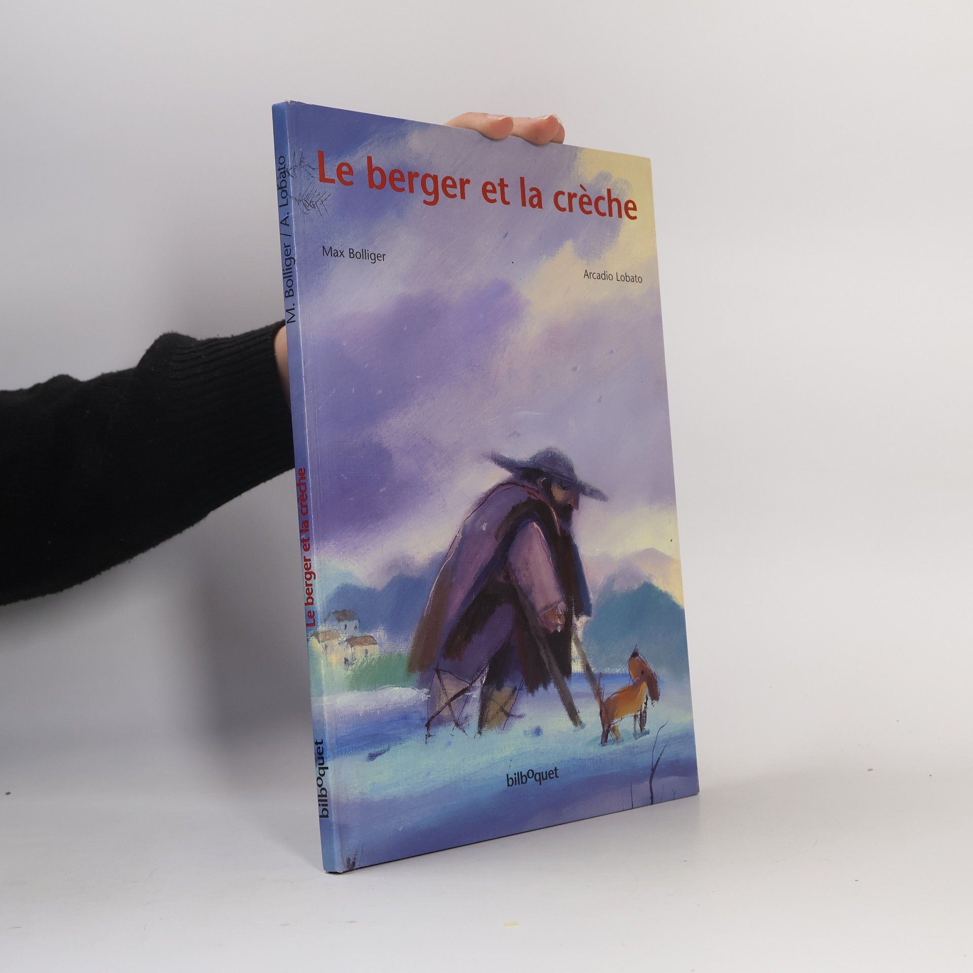 Arcadio Lobato Le berger et la crèche