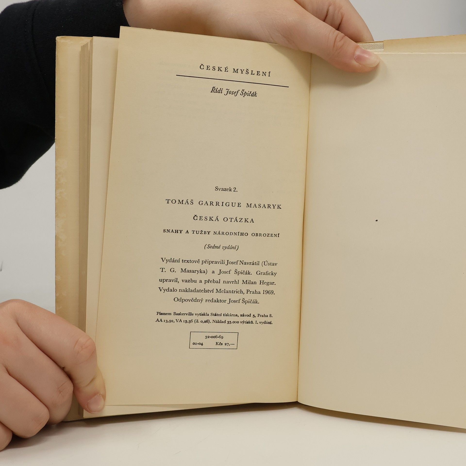 Tomáš Garrigue Masaryk České myšlení. Česká otázka