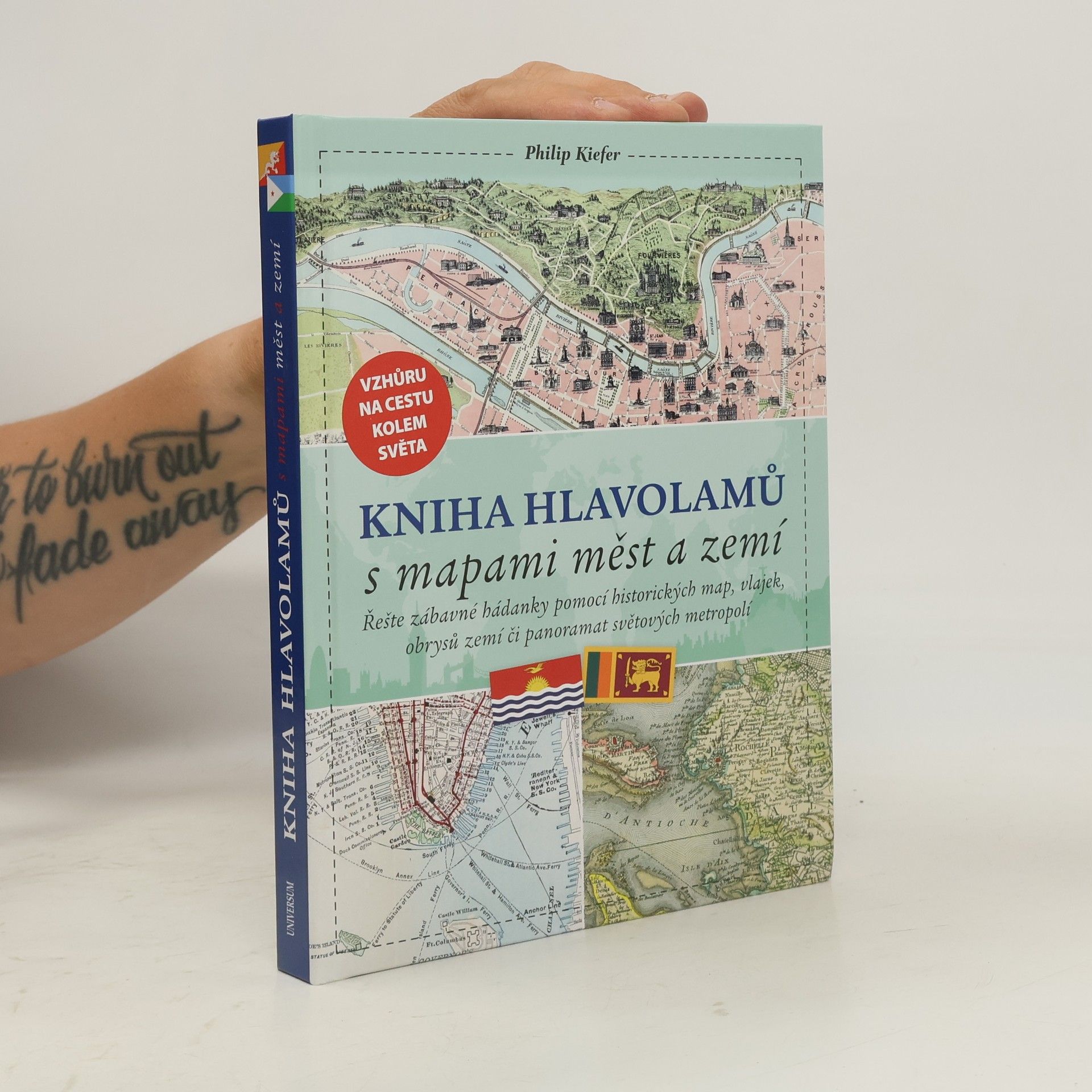 Philip Kiefer Kniha hlavolamů s mapami měst a zemí