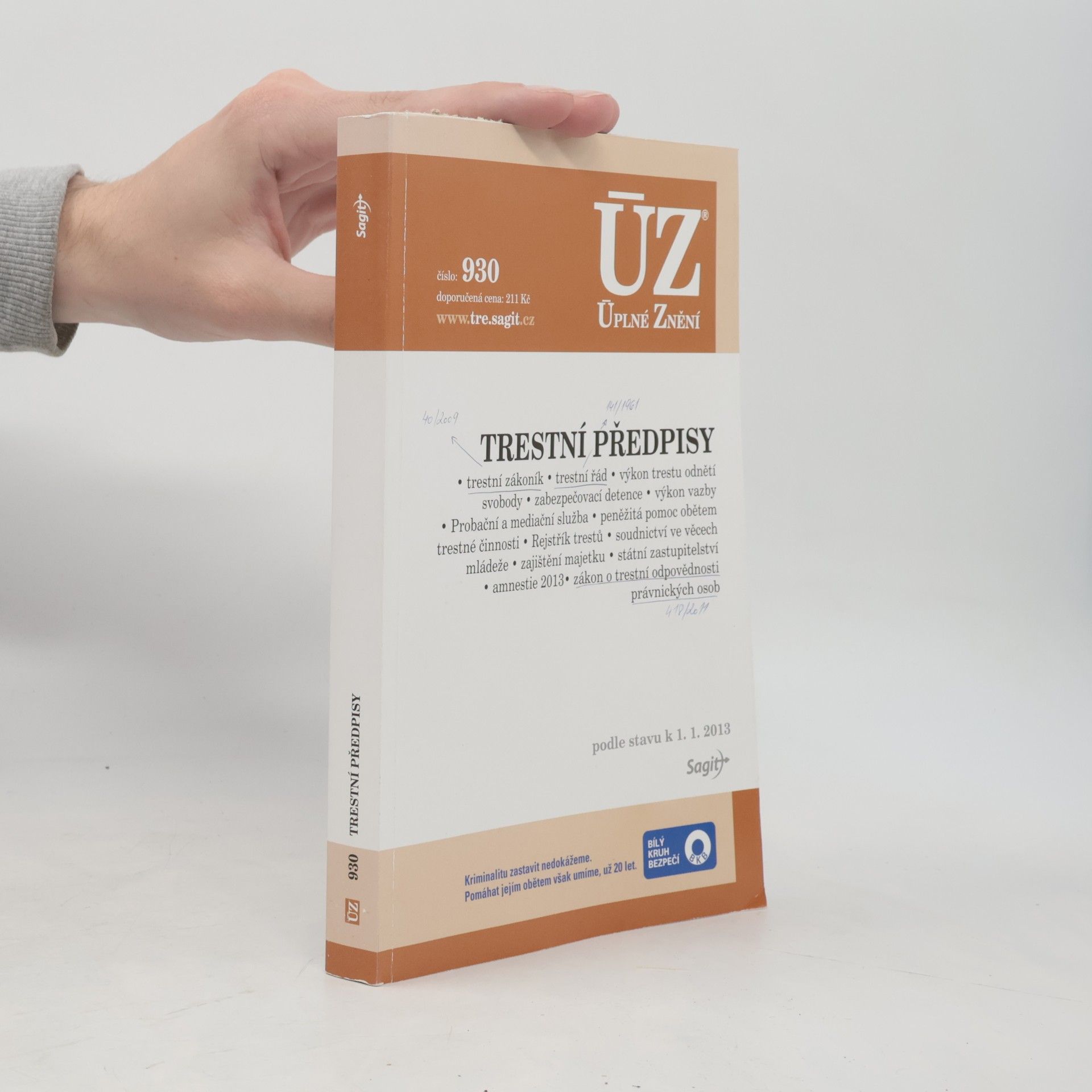 Česko ÚZ 930: Trestní předpisy