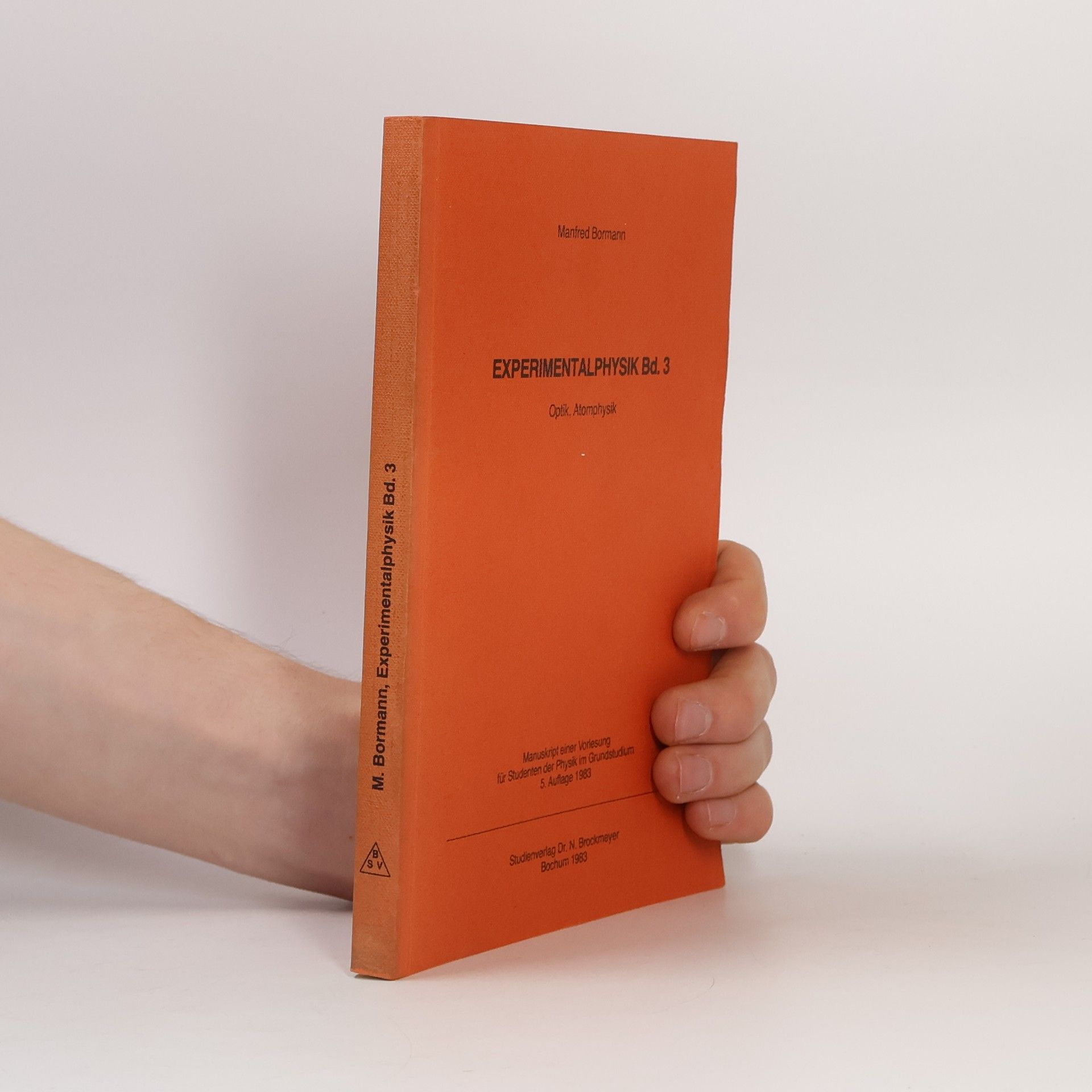 Manfred Bormann Experimentalphysik
