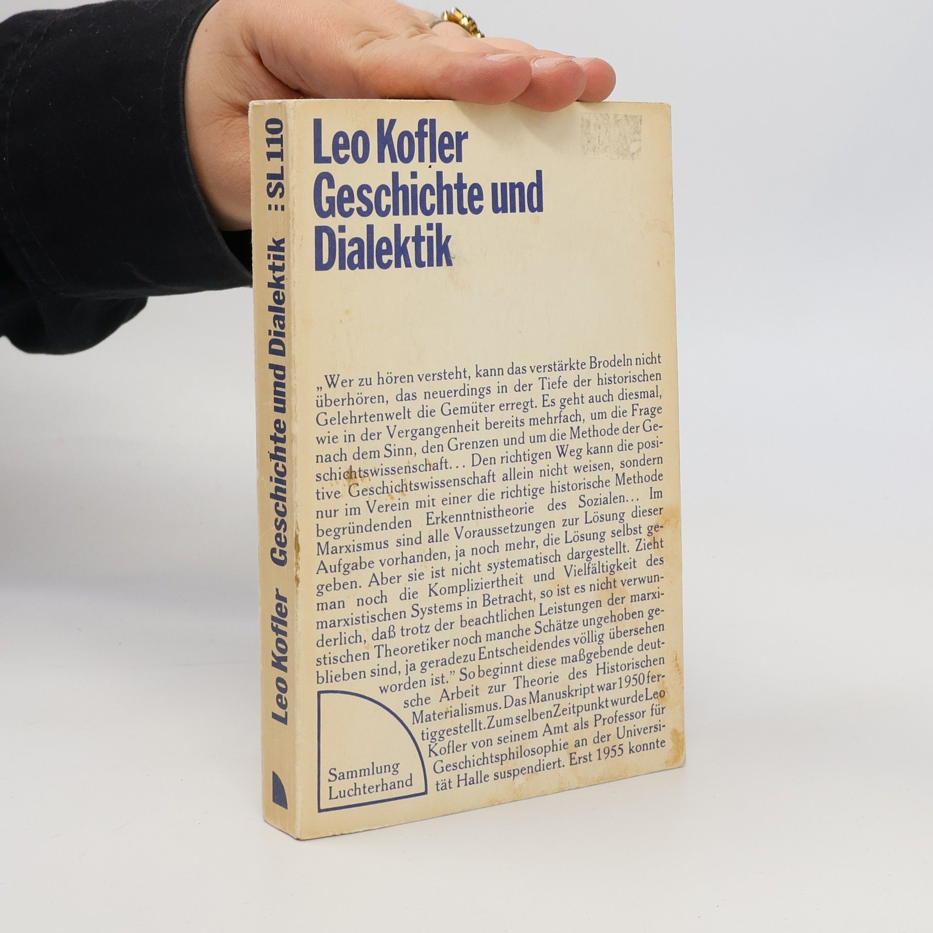 Leo Kofler Geschichte und Dialektik