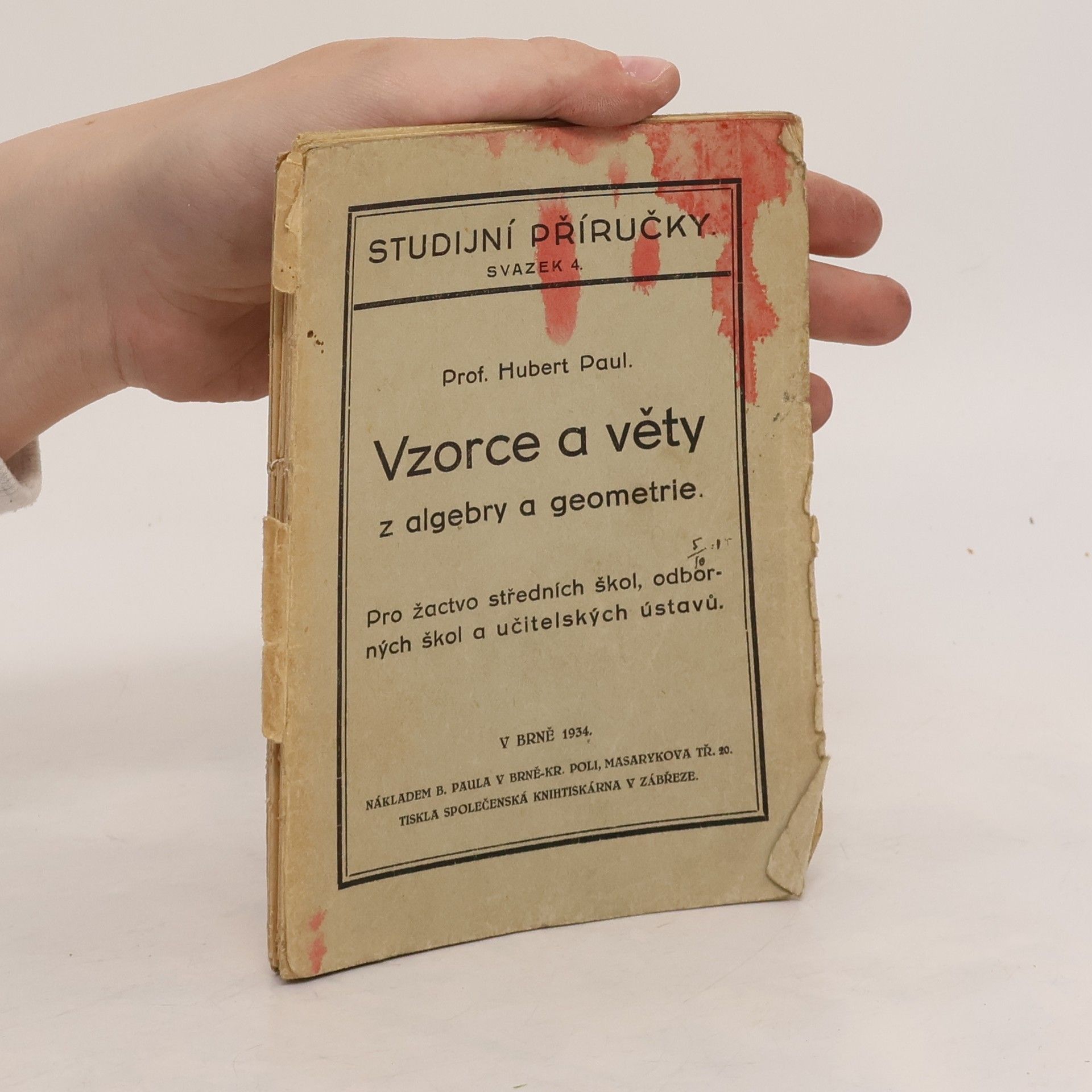 Hubert Paul Vzorce a věty z algebry a geometrie