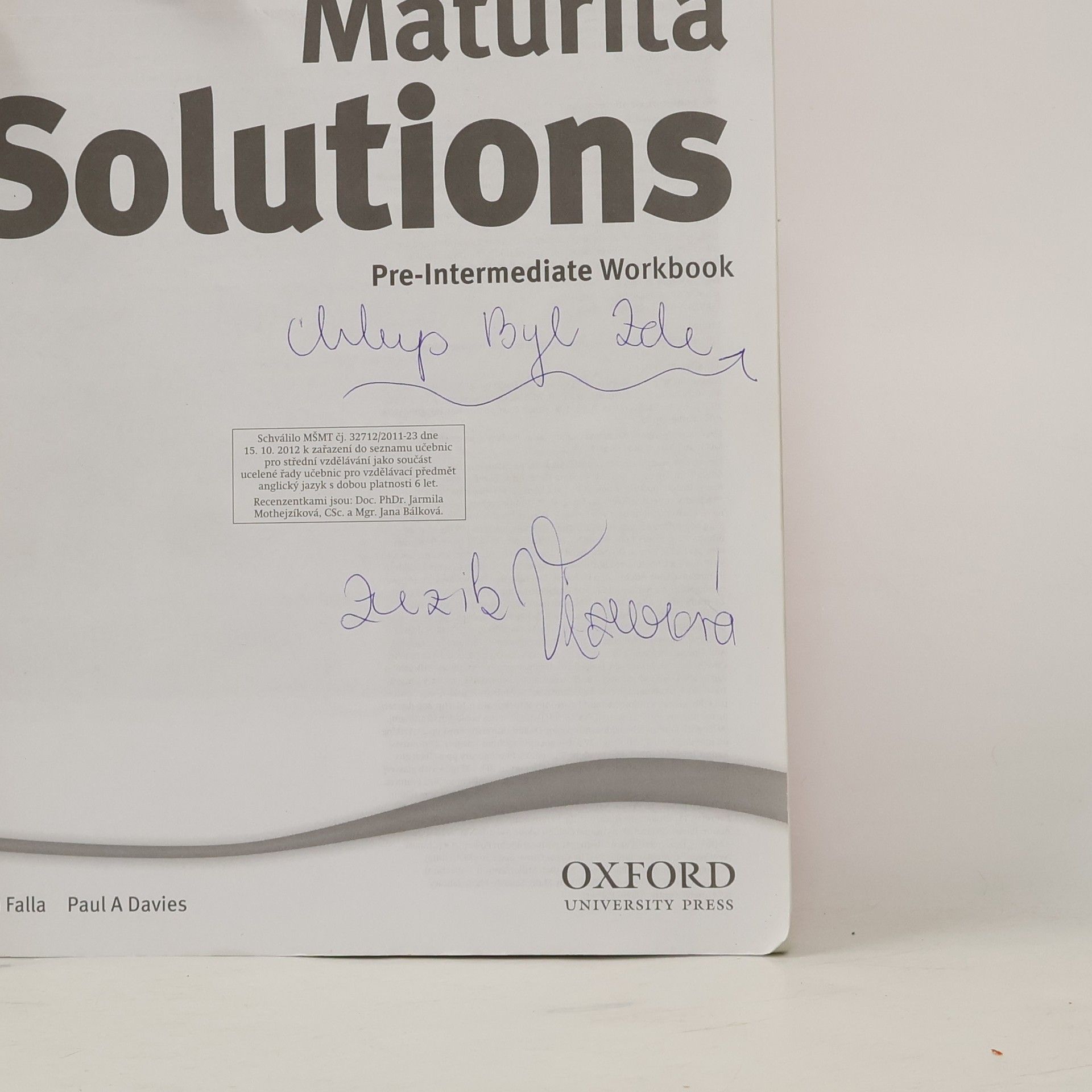 Tim Falla Maturita Solutions Workbook