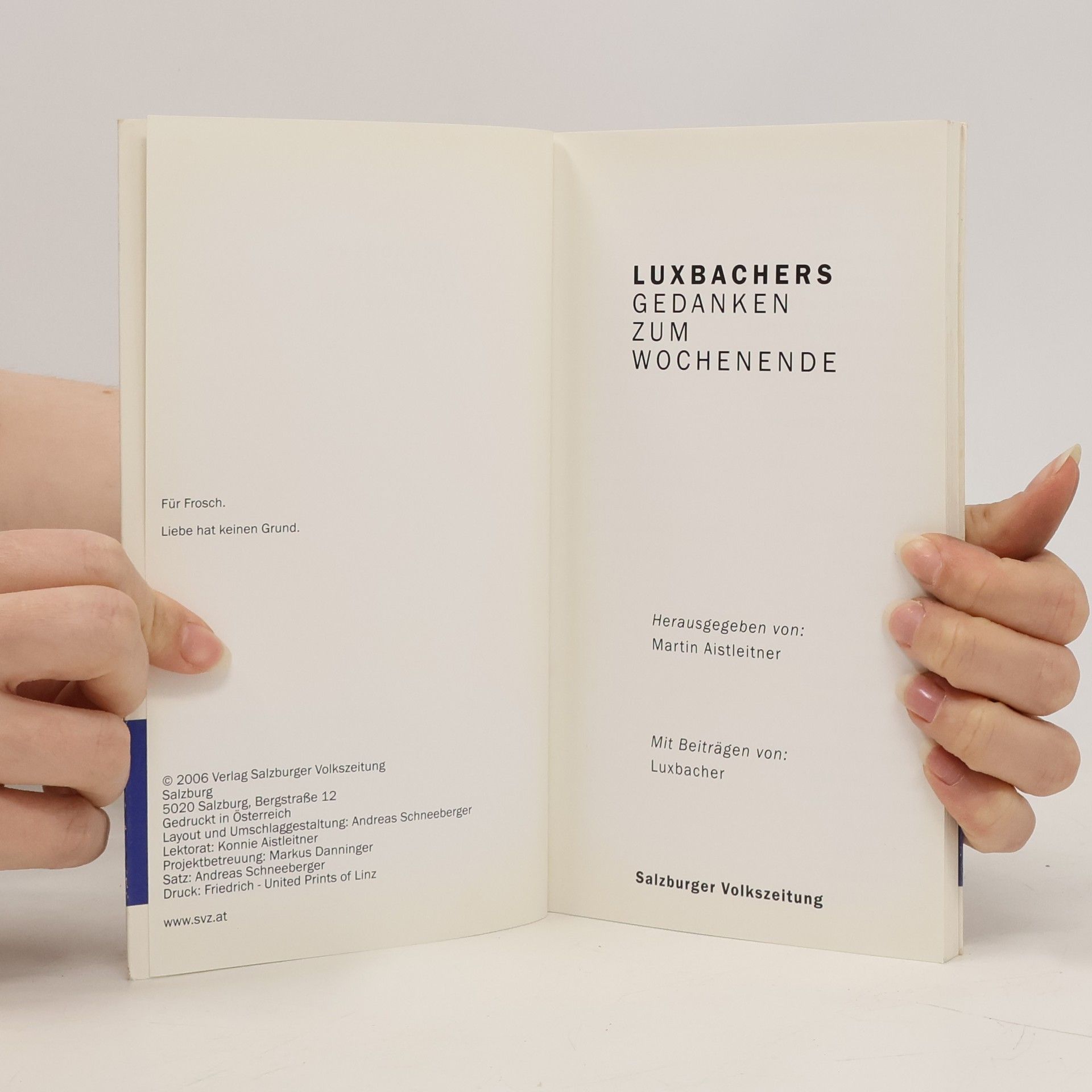 Martin Aistleitner Luxbachers Gedanken zum Wochenende