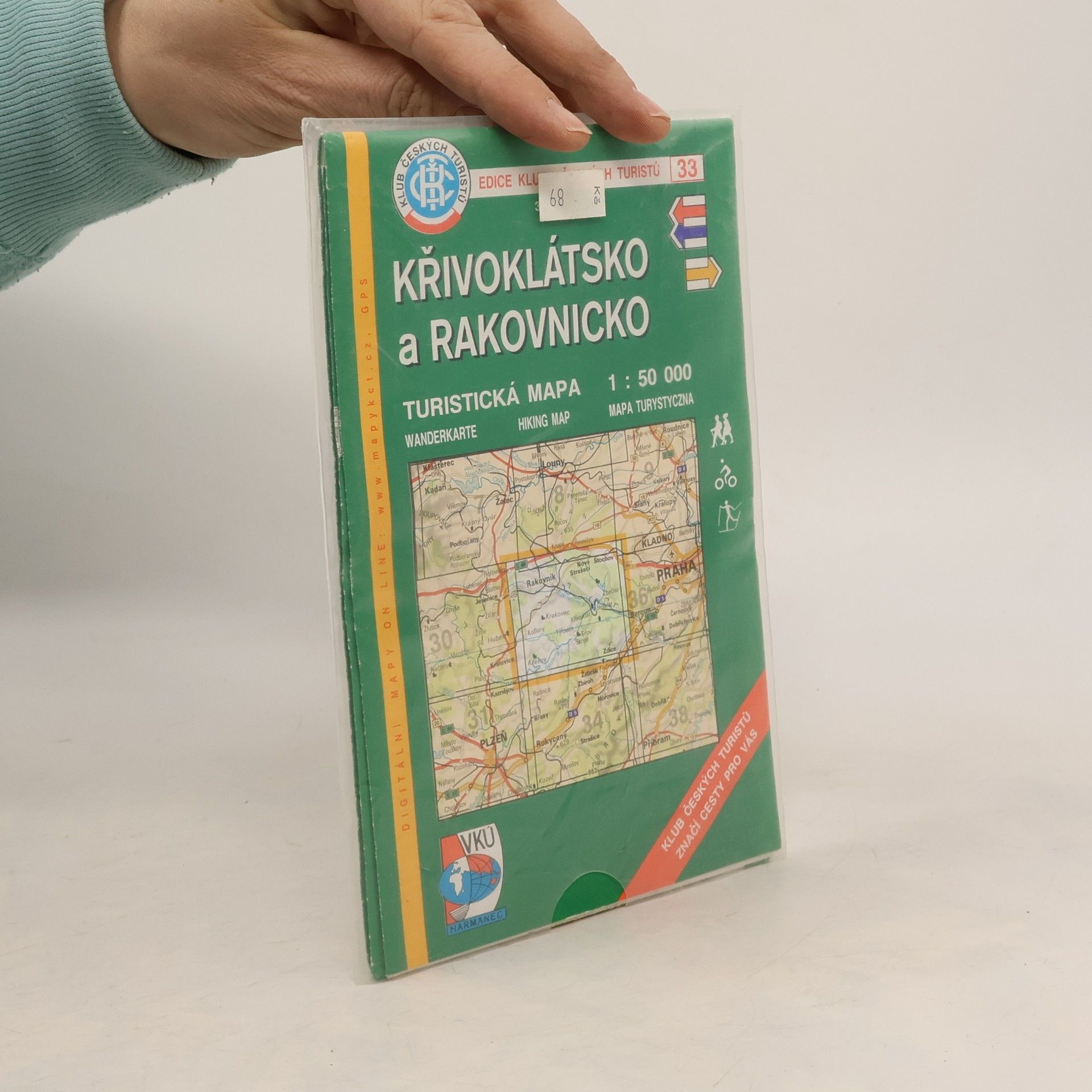 Klub českých turistů ( ) Křivoklátsko a Rakovnicko turistická mapa 1:50 000 Rakovnicko