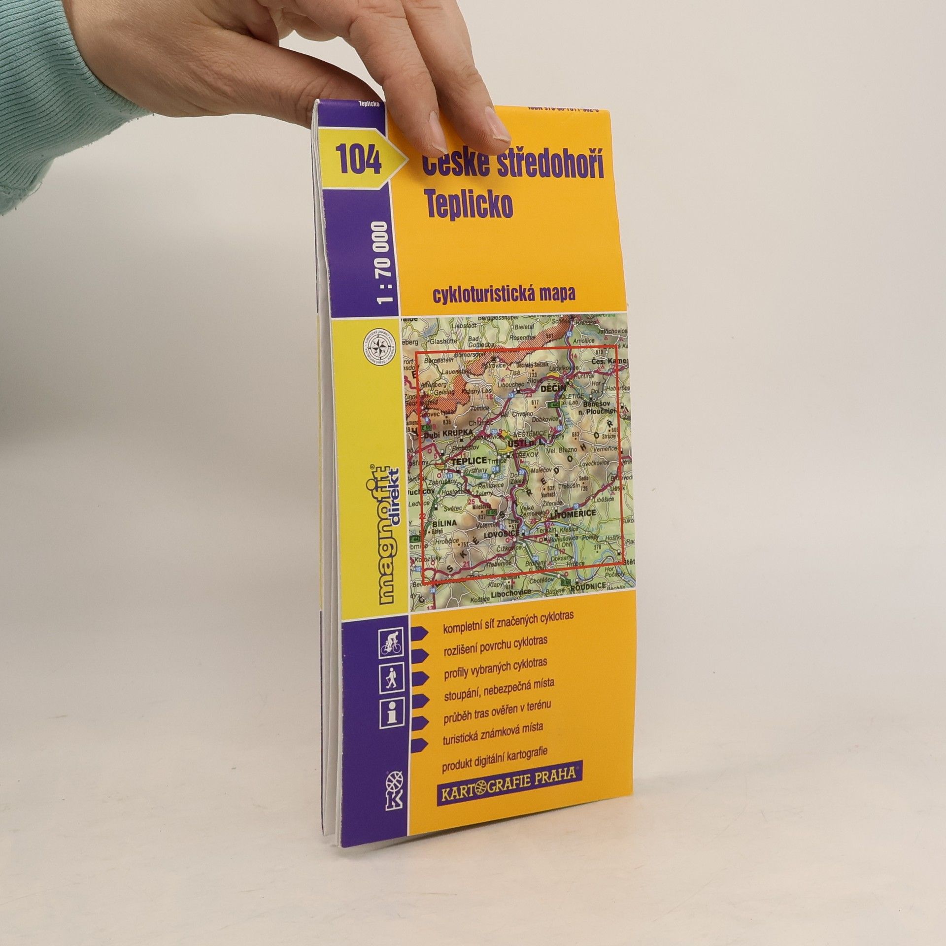 Autorenkollektiv České středohoří, Teplicko cykloturistická mapa 1:70 000